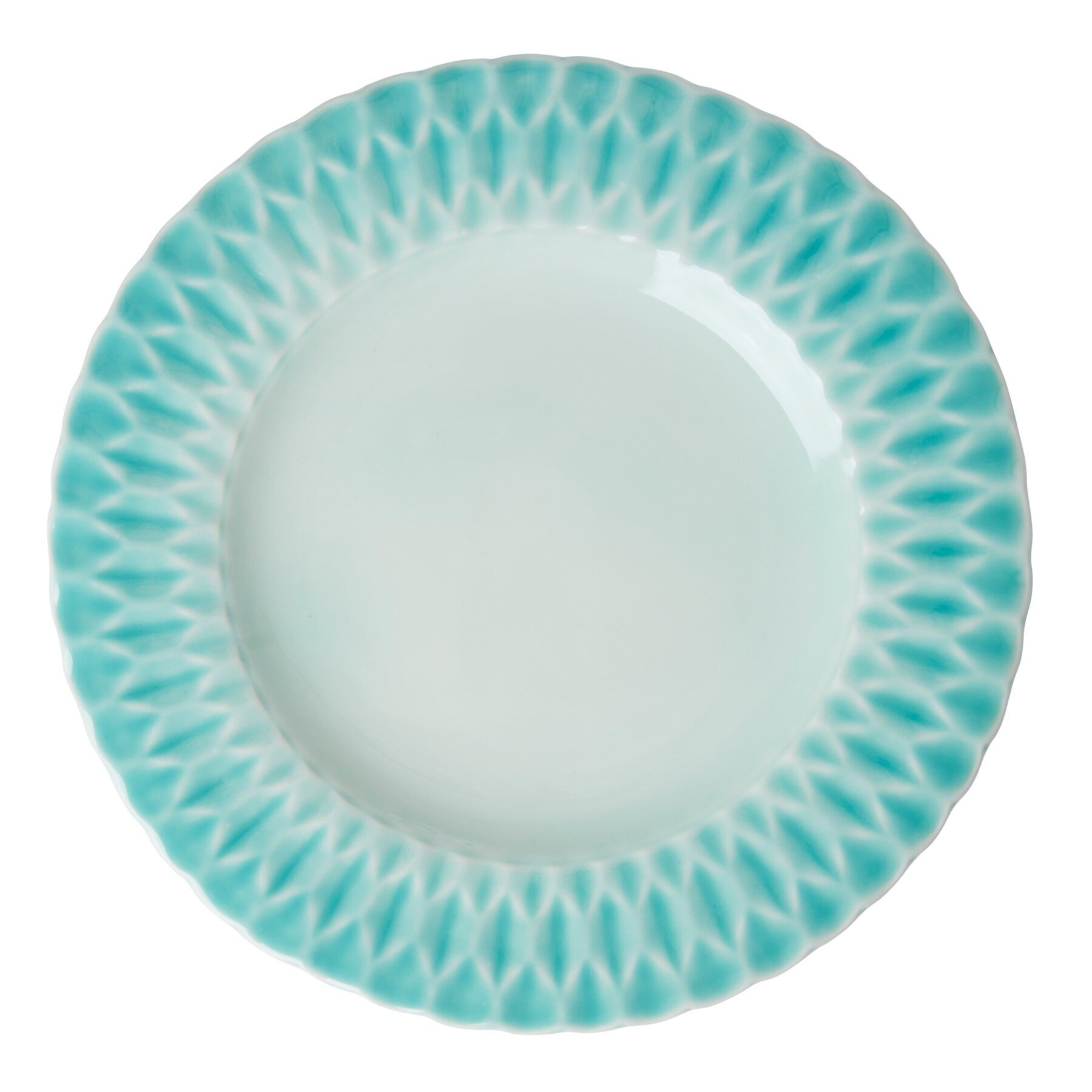 Speiseteller Keramik, aqua 