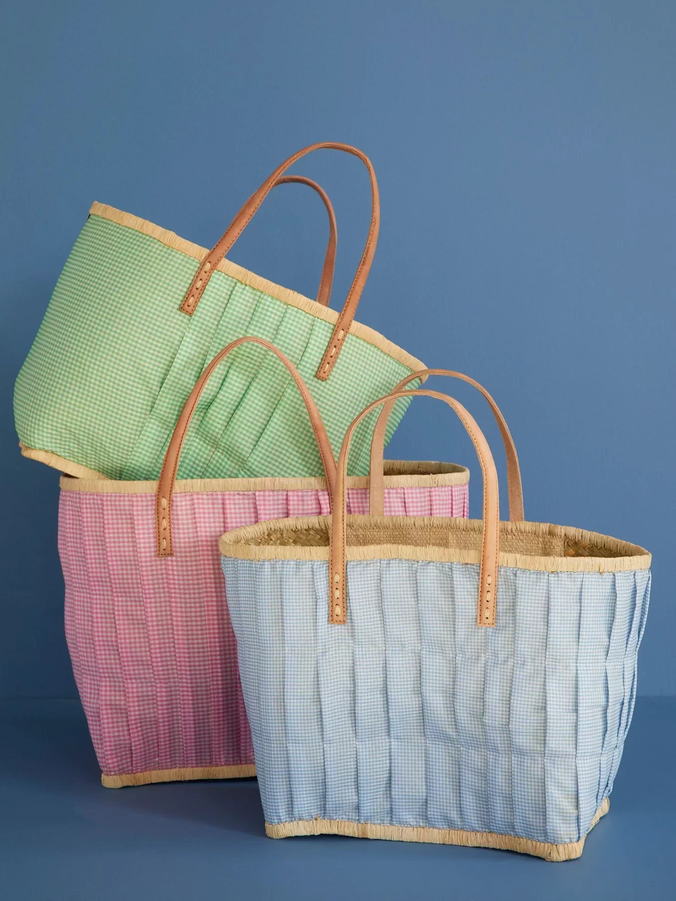 Rice Tasche aus Bast mit Henkel,  