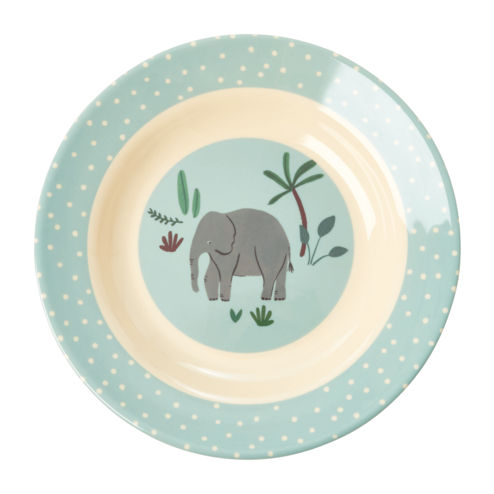 Tiefer Kinderteller Jungle Animals, blau