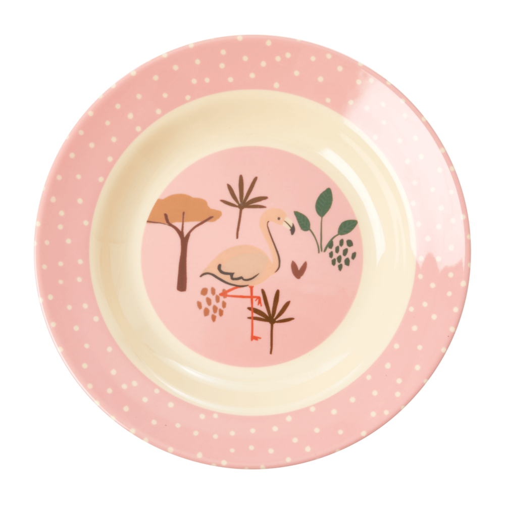 Tiefer Kinderteller Jungle Animals, pink