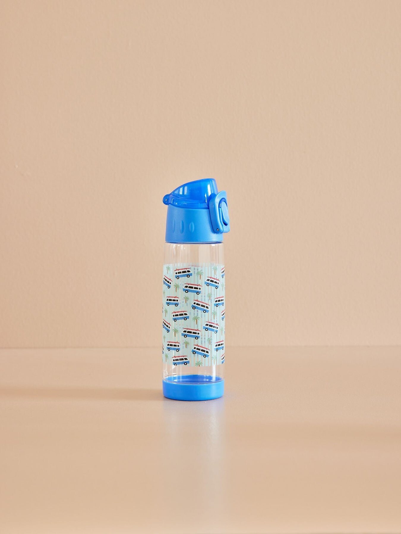Trinkflasche Car Print, blau 