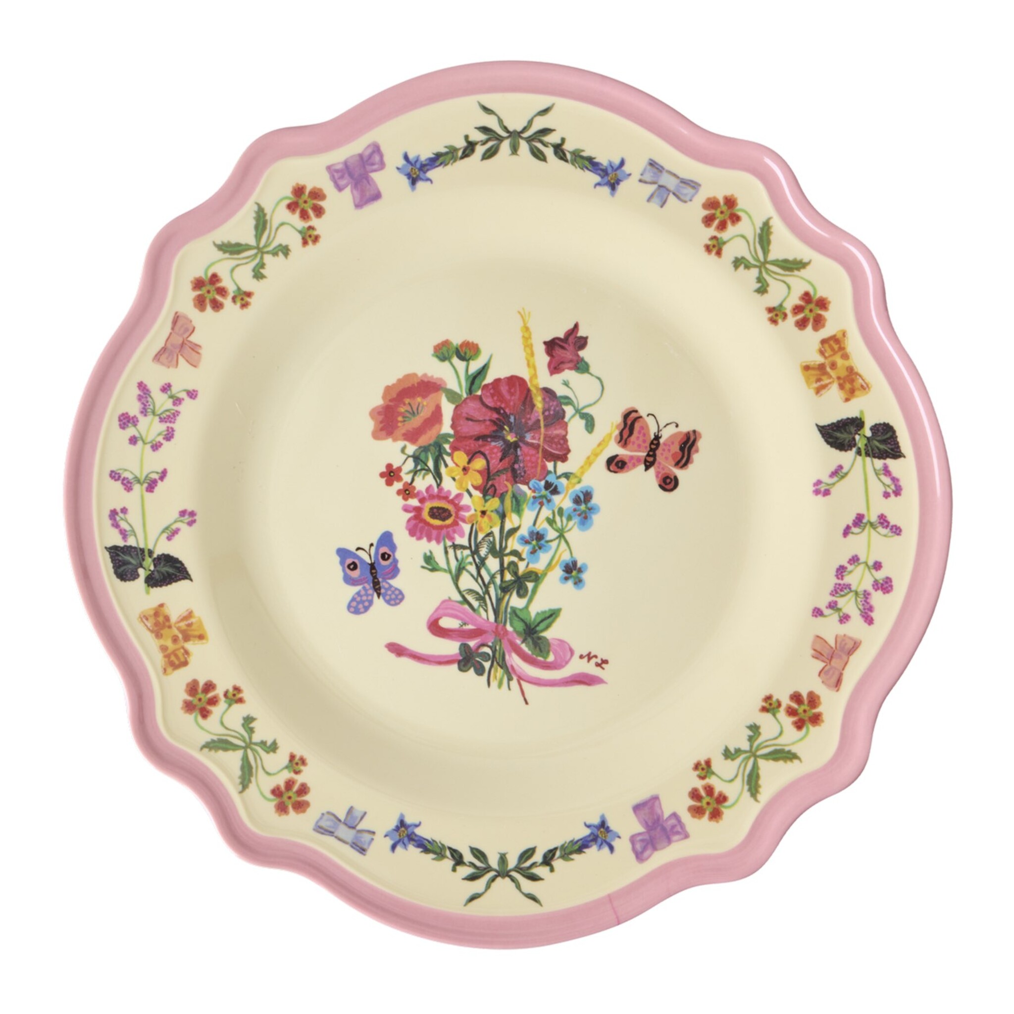 Vintage Teller groß Nathalie Lété, pink 