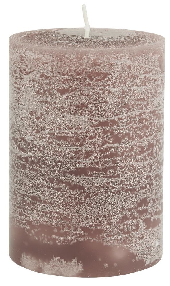 IB Laursen Rustikale Stumpenkerze, malva Höhe 10 cm, Ø 7 cm