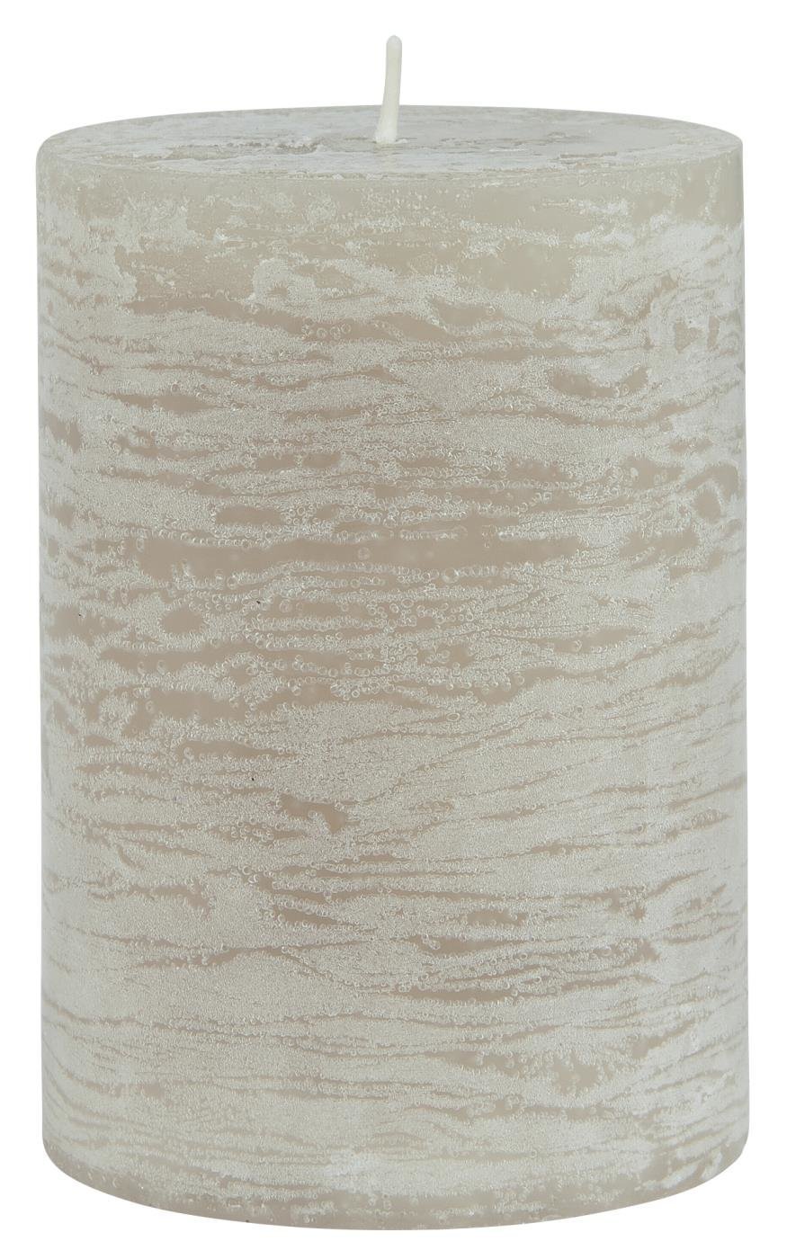 IB Laursen Rustikale Stumpenkerze, graunatur Höhe 10 cm, Ø 7 cm