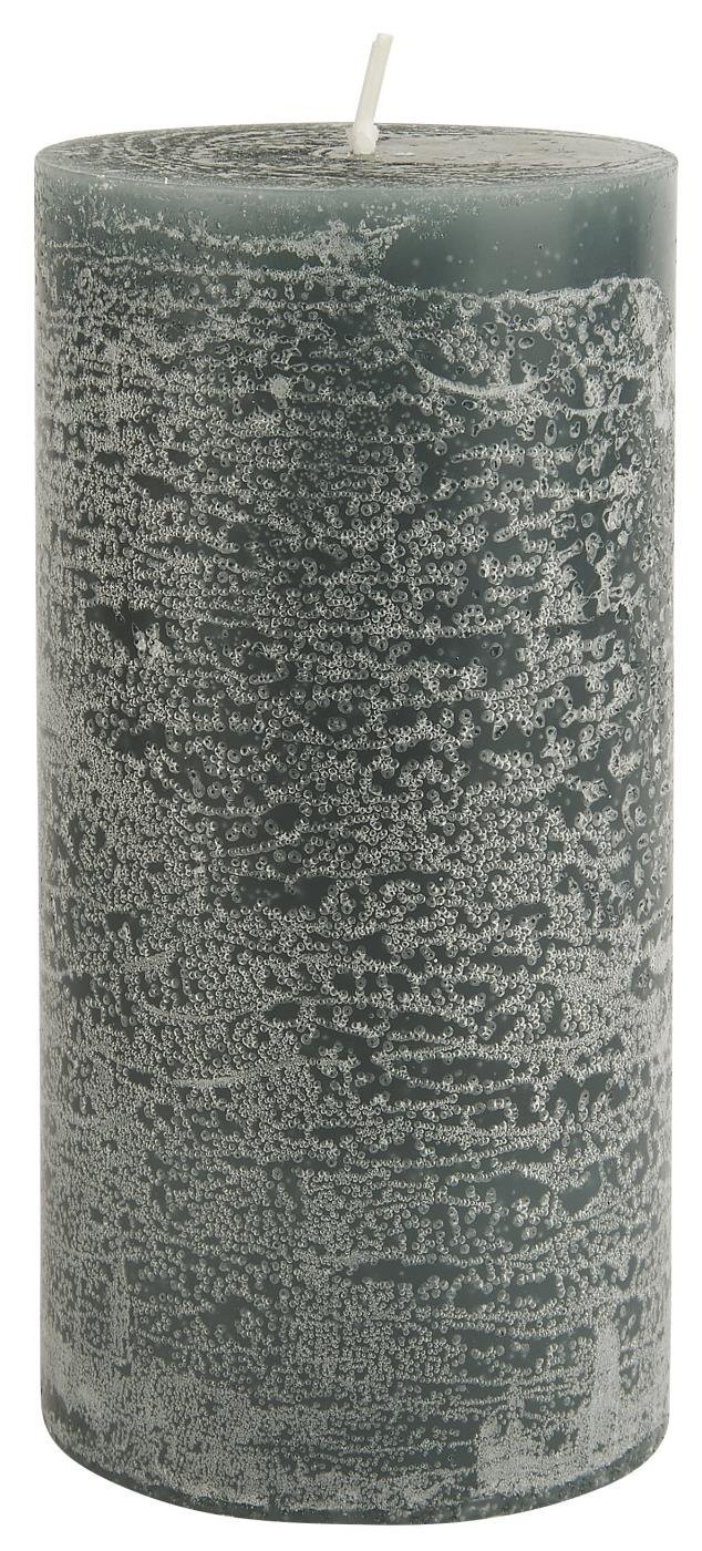 IB Laursen Rustikale Stumpenkerze, moosgrün Höhe 14 cm, Ø 7 cm