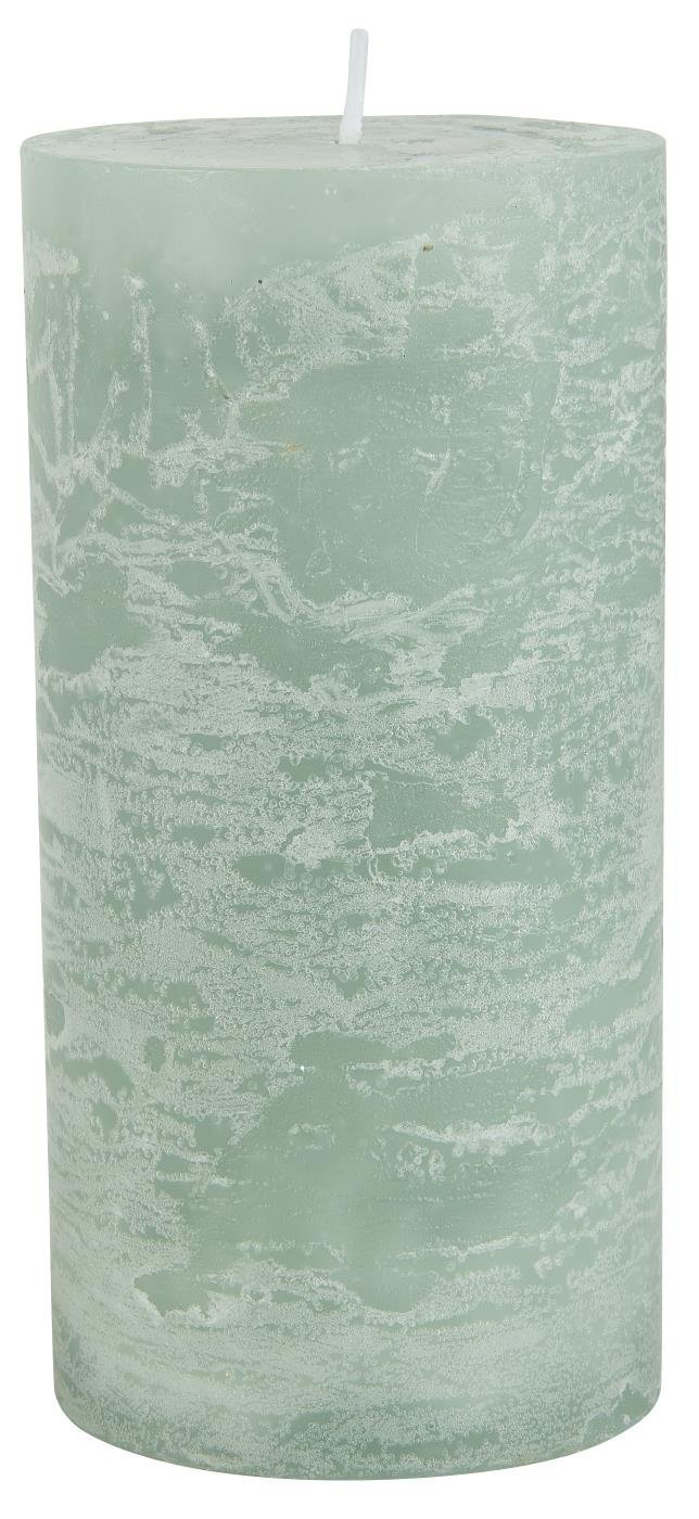 IB Laursen Rustikale Stumpenkerze, hellgrün Höhe 14 cm, Ø 7 cm