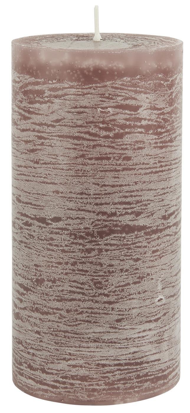 IB Laursen Rustikale Stumpenkerze, malva Höhe 14 cm, Ø 7 cm