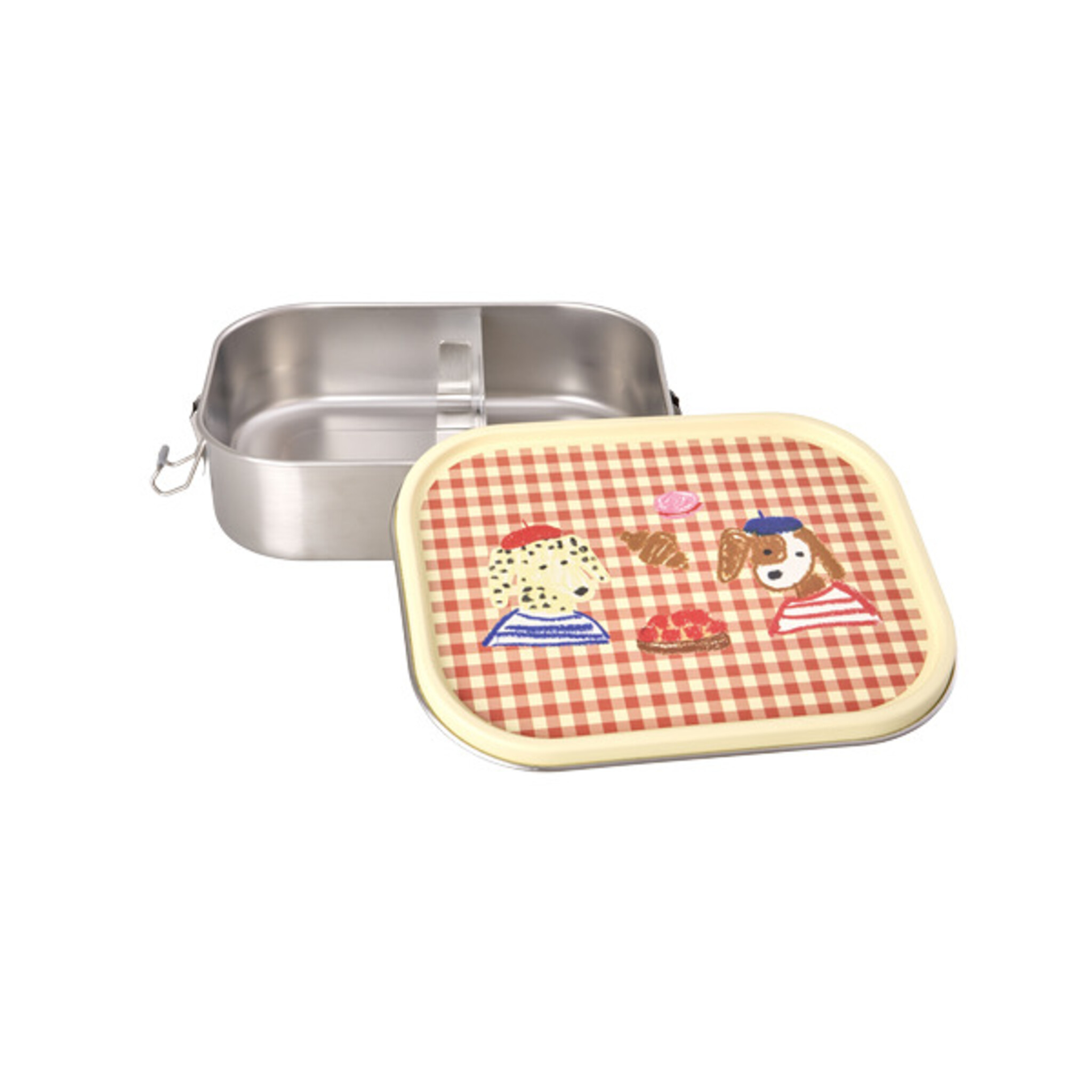 RICE Kinder Brotdose aus Edelstahl Kids in Paris, pink 