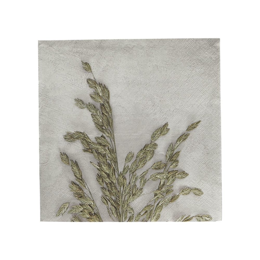 Papierservietten Grass, grau 