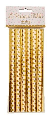 Goldenes Party Set für 8 Personen, gold 