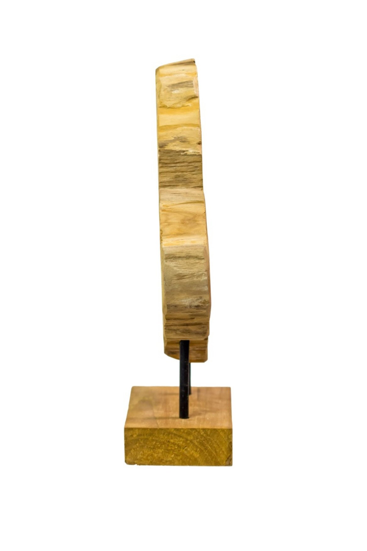 Unikat-Dekoscheibe WOOD, auf Ständer, natur 