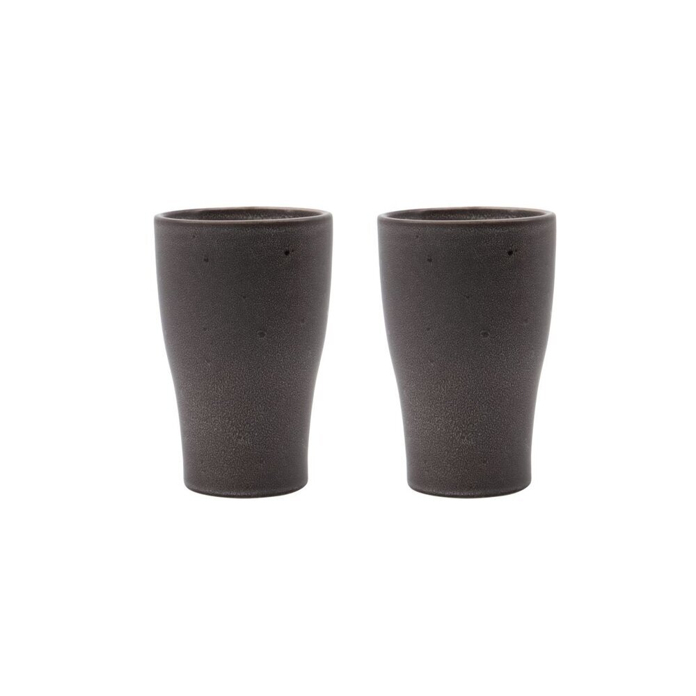 2er Set Thermobecher Liss, dunkelgrau 