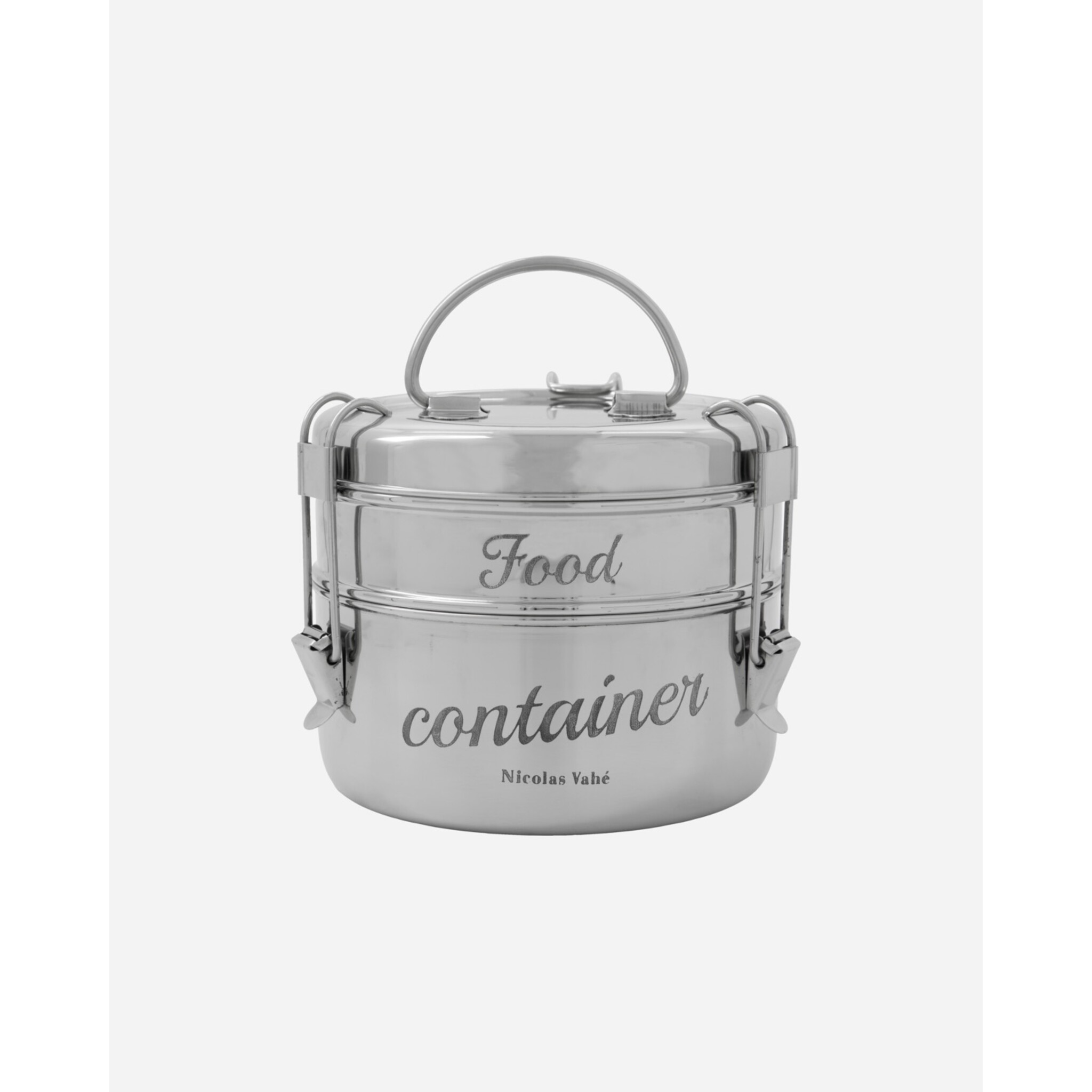 Aufbewahrungsbox im Edelstahl-Look, silber 14 cm, Ø 18 cm, 3150 ml