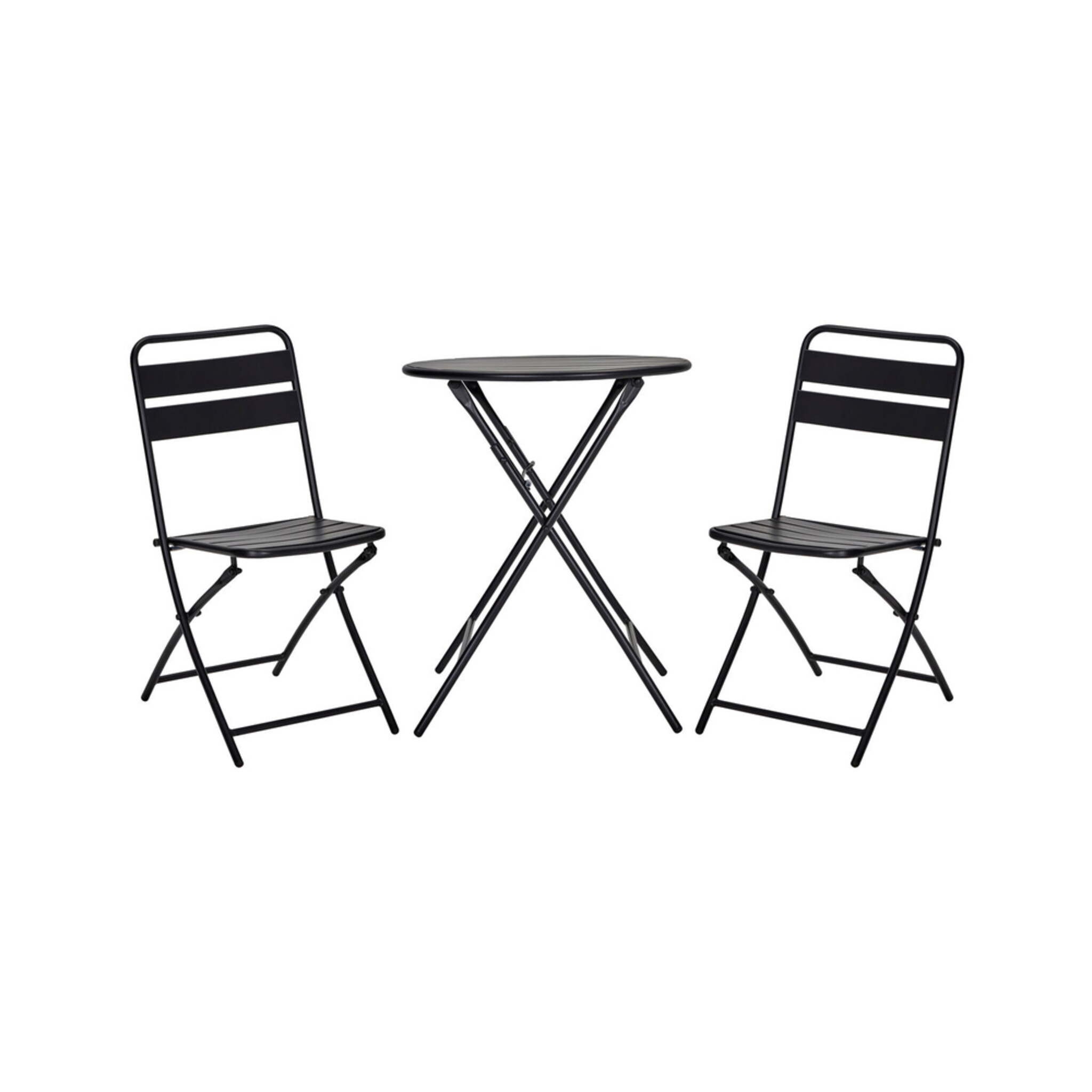 Bistro Set im Café-Stil, Helo, schwarz 