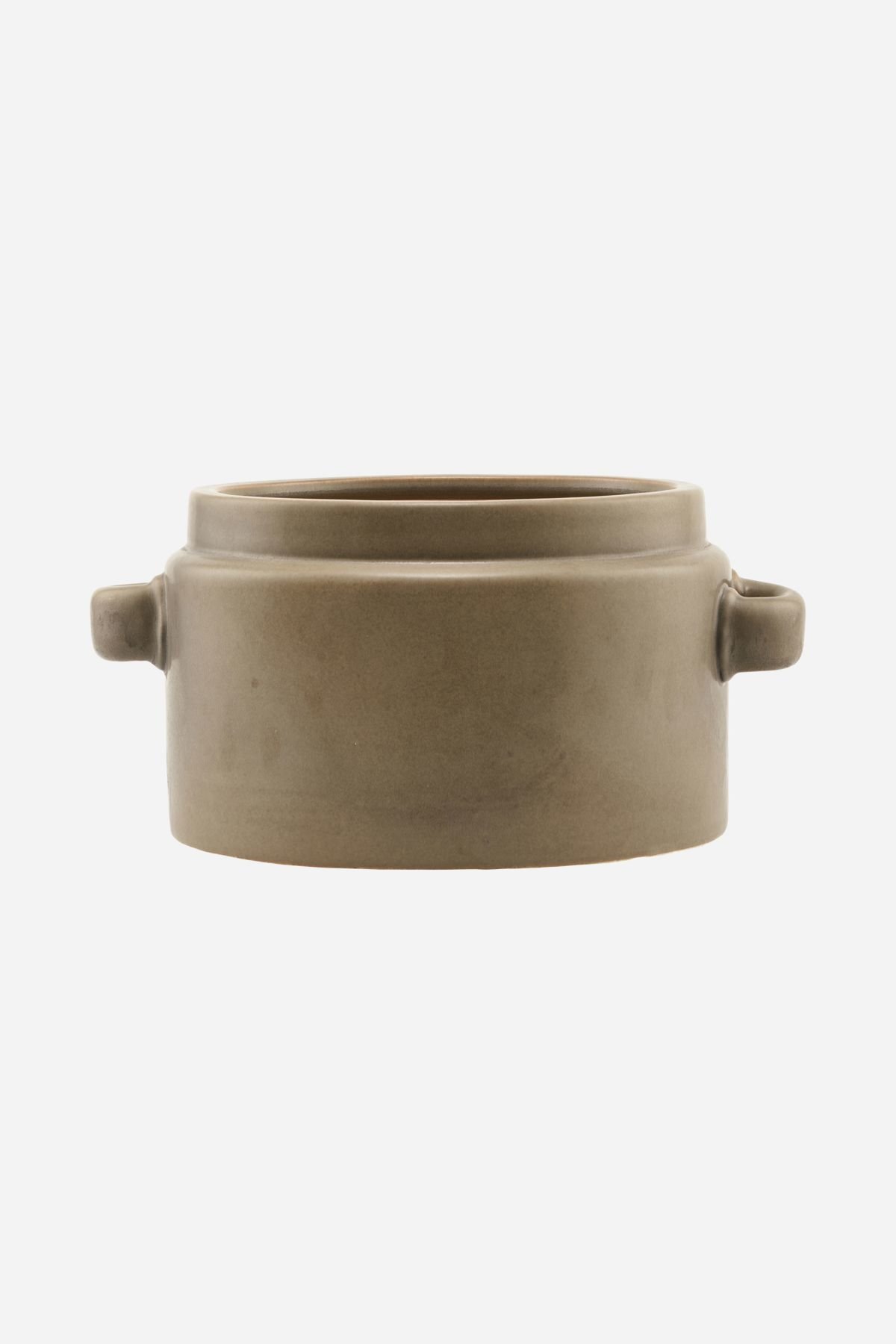 Bundi Blumenübertopf aus Steingut, braun H16 x Ø26cm