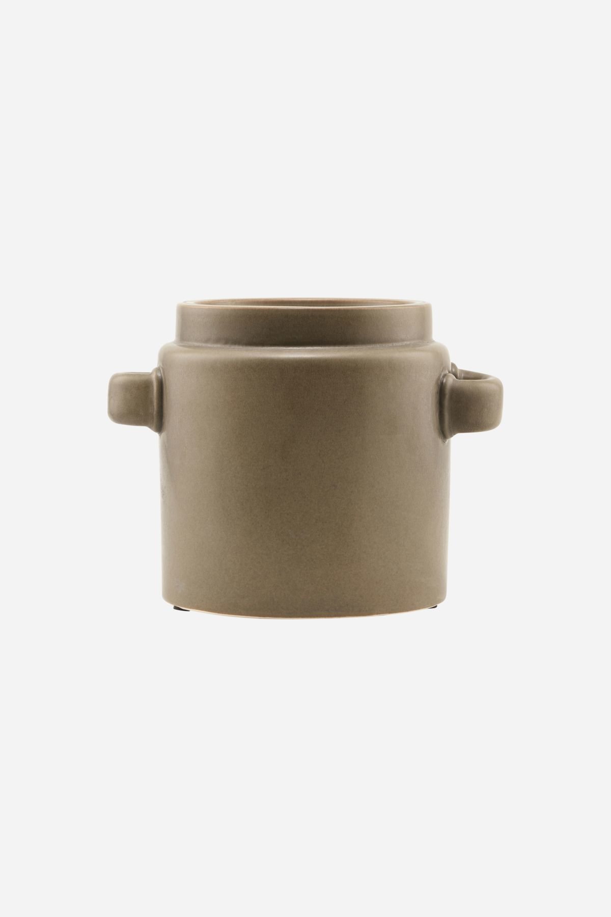 Bundi Blumenübertopf aus Steingut, braun H20 x Ø19,5cm