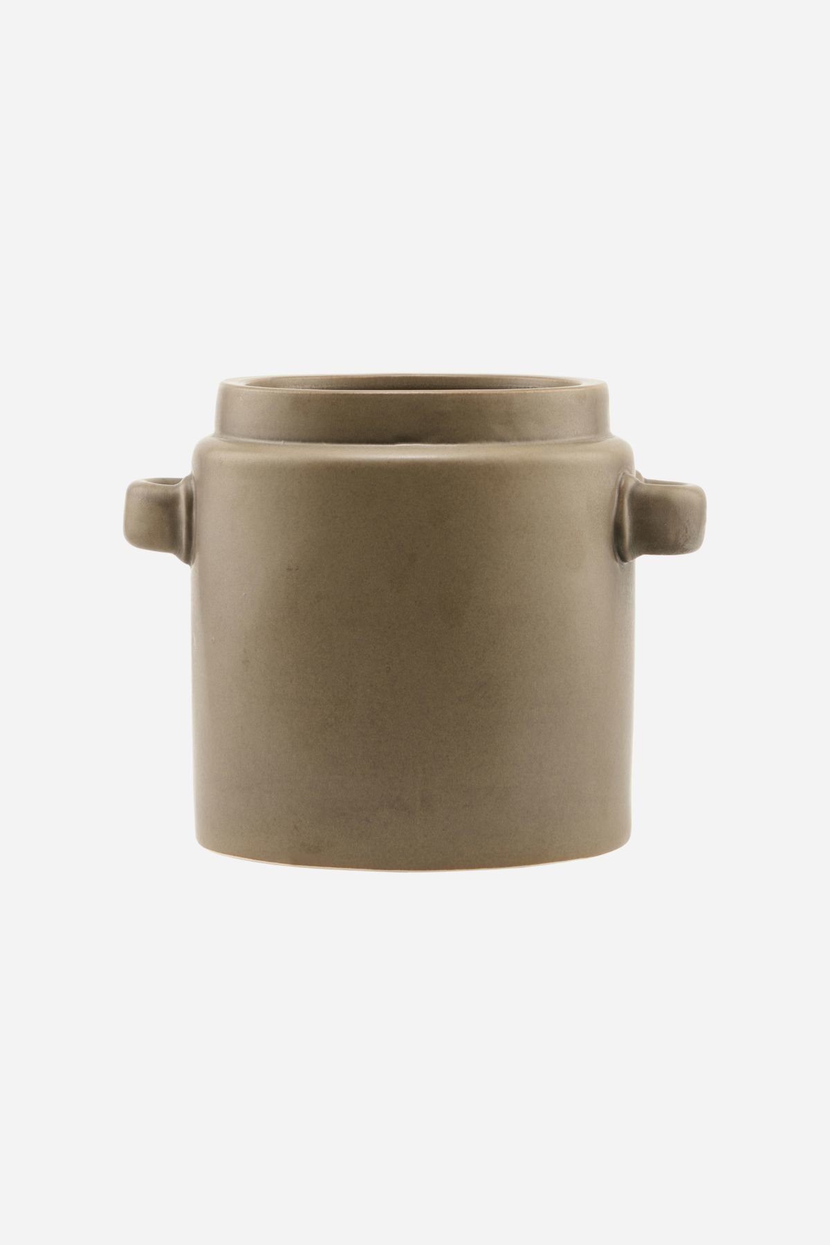 Bundi Blumenübertopf aus Steingut, braun H23 x Ø22cm