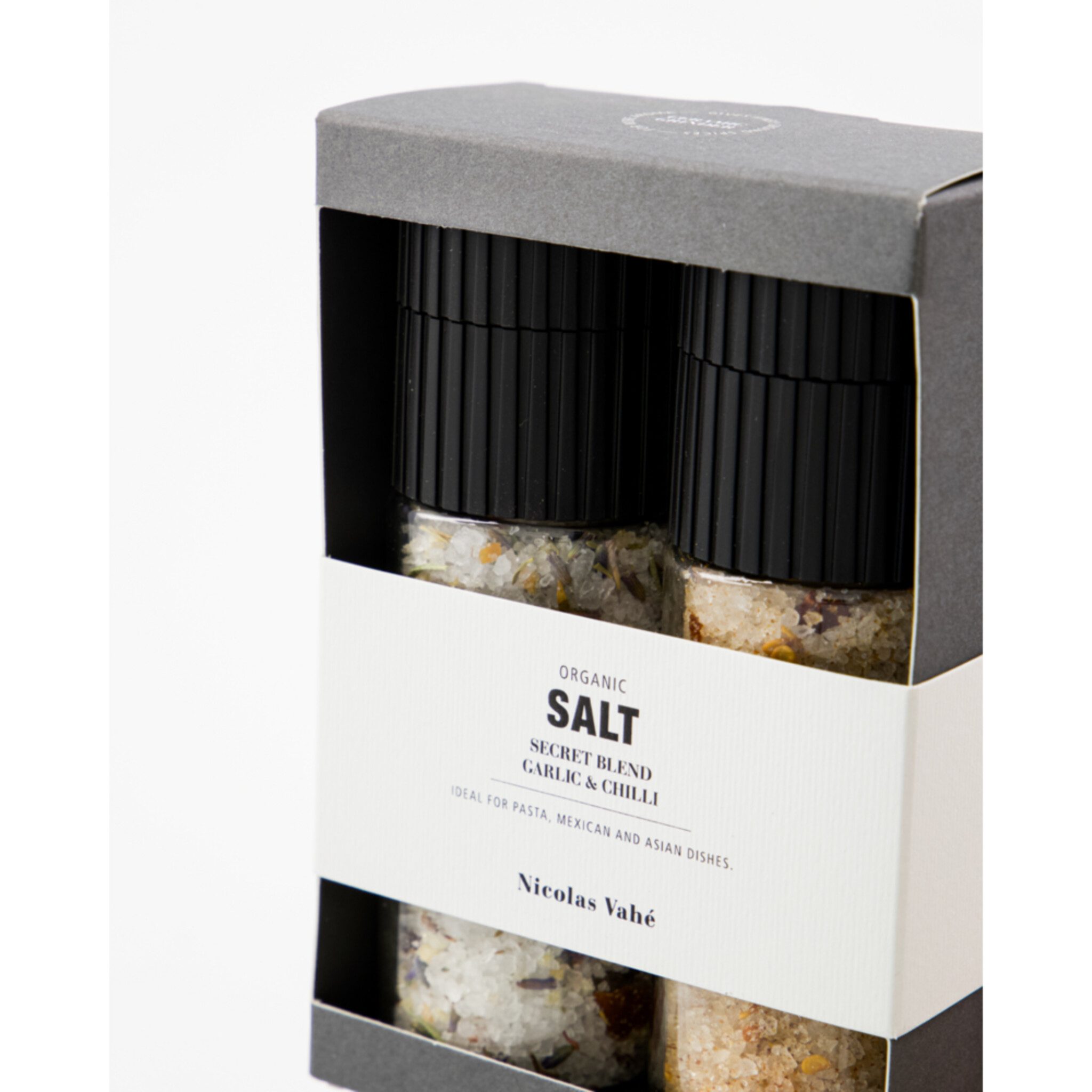 Geschenkbox Nicolas Vahé Secret Blend Salz, Garlic, Chilli,  2 x 115 g