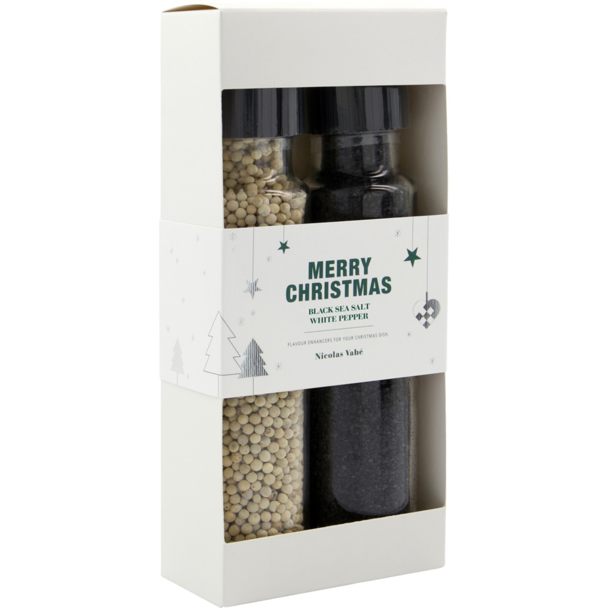 Geschenkbox, Schwarzes Salz, weißer Pfeffer,  320g