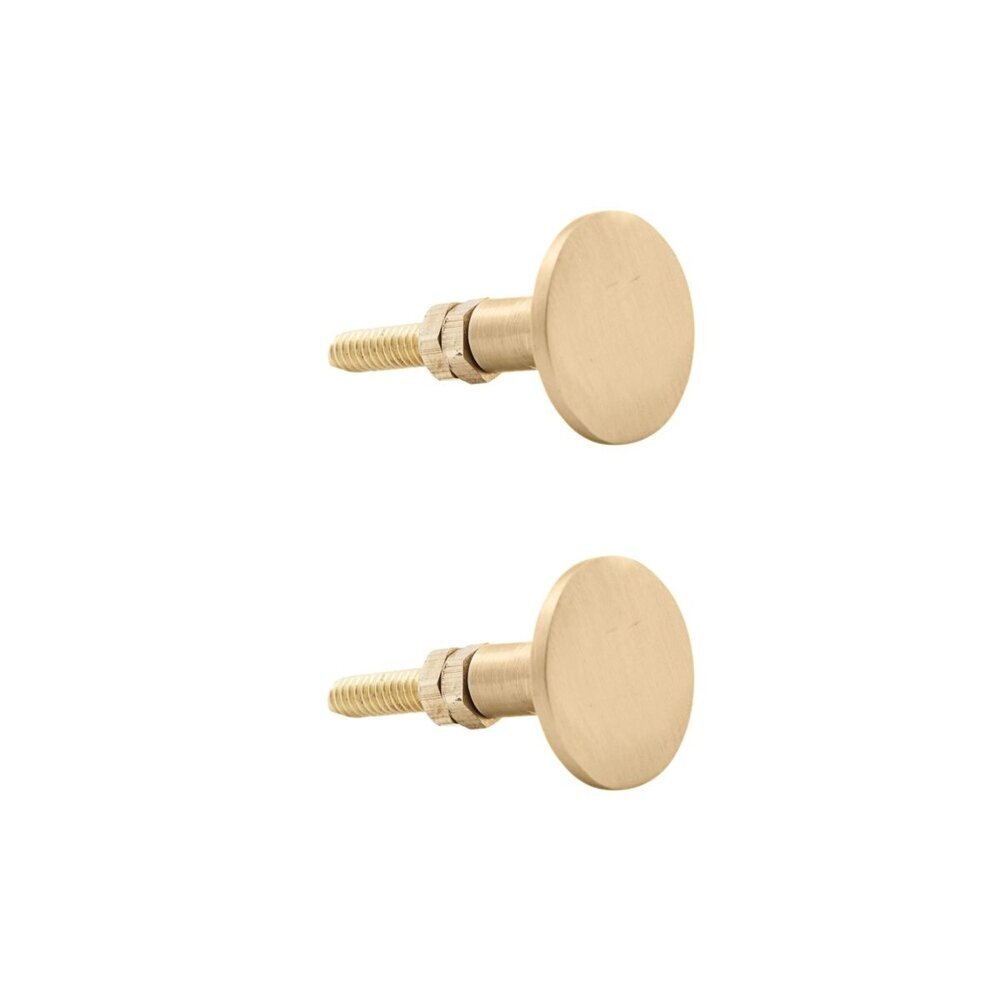 Griff Knop rund 2er Set, messing Länge 5 cm, ∅ 3 cm