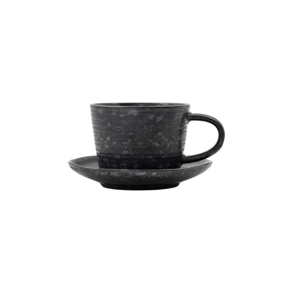 Kaffeetasse mit Untertasse Pion, schwarz 