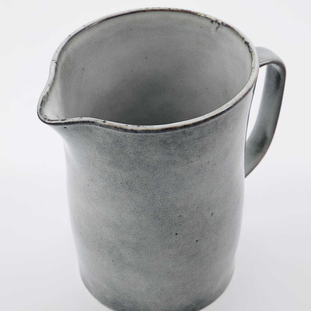 Kanne Rustic, grau, blau 11,7 x 8 x 12 cm