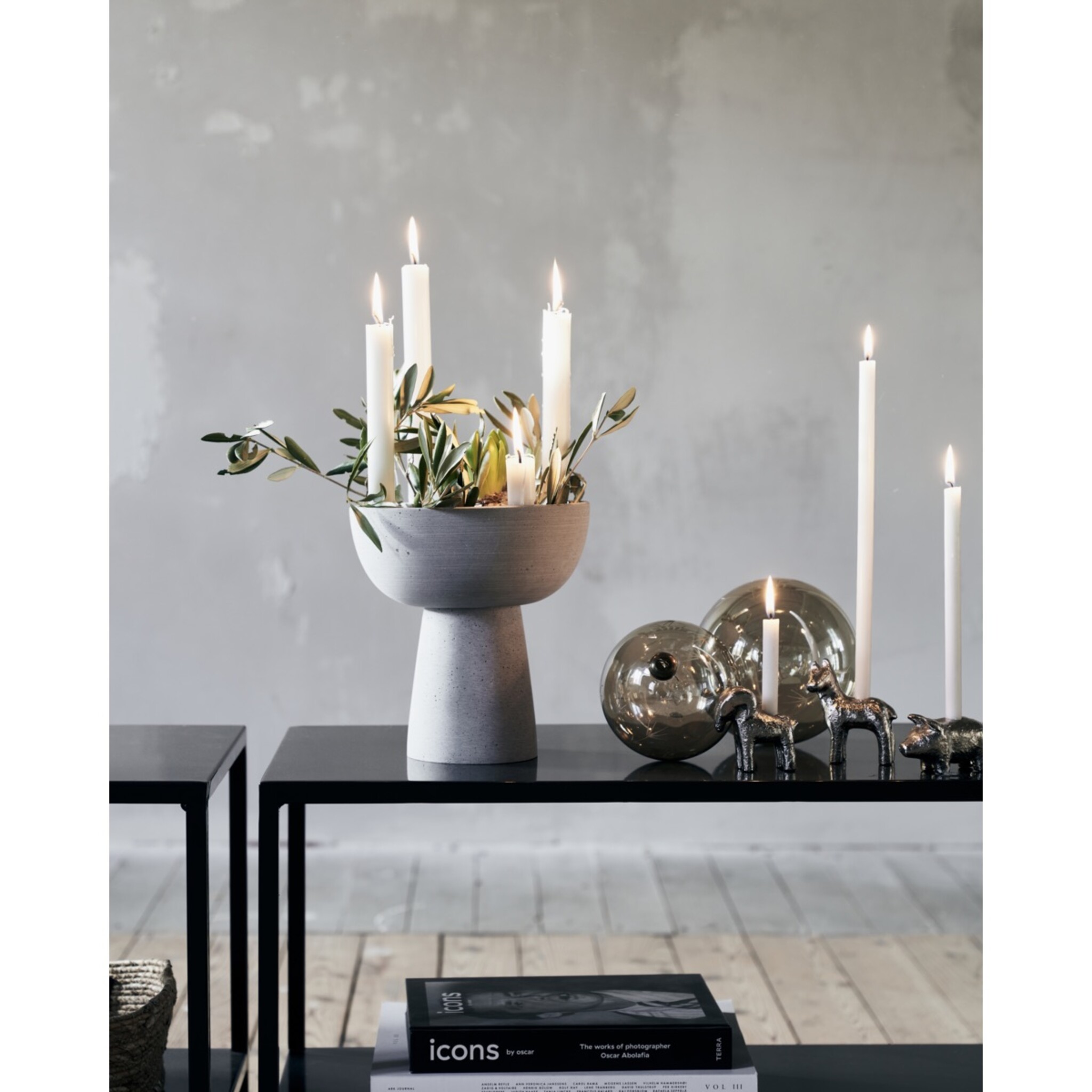 Kerzenständer Marb 4 Kerzen, grau 