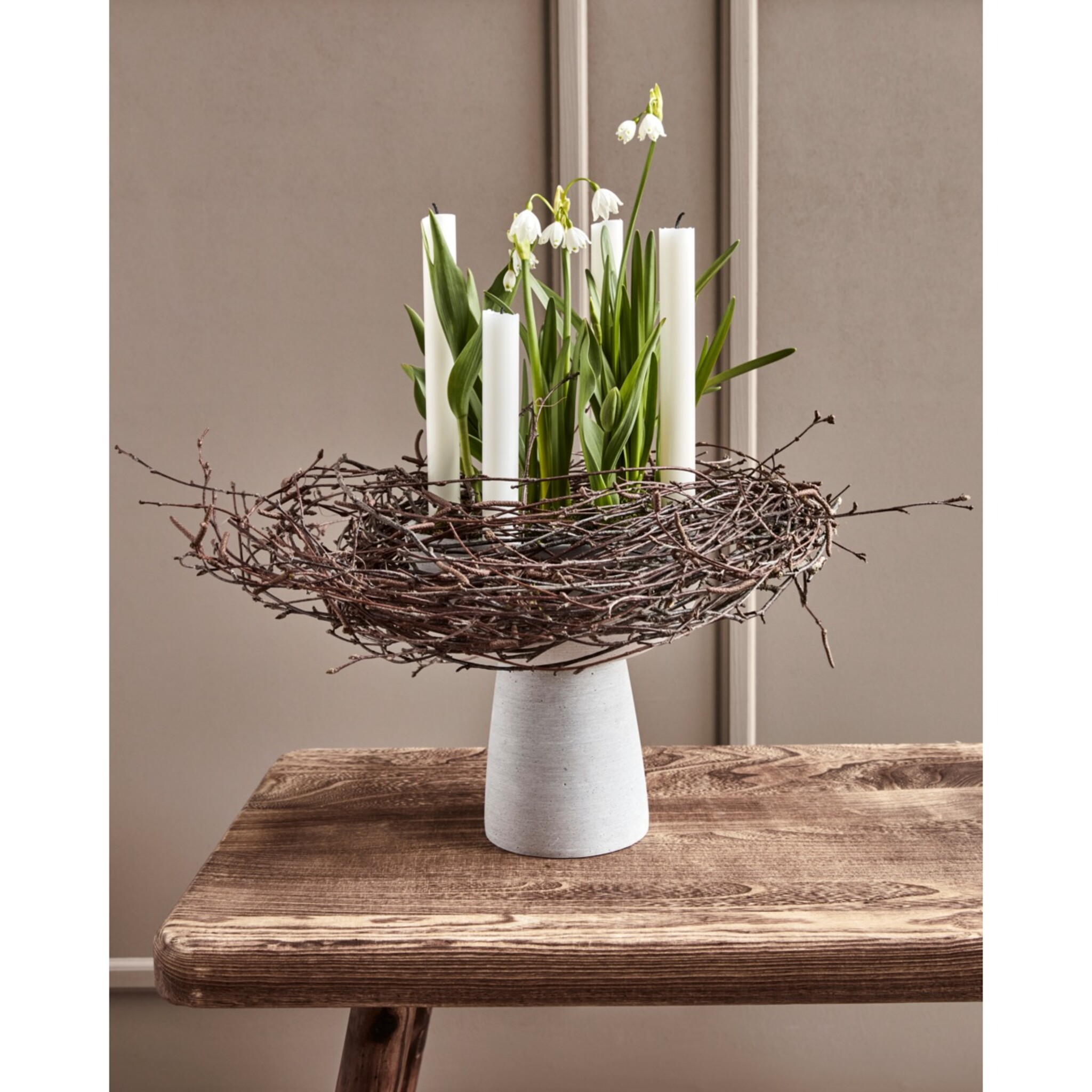 Kerzenständer Marb 4 Kerzen, grau 