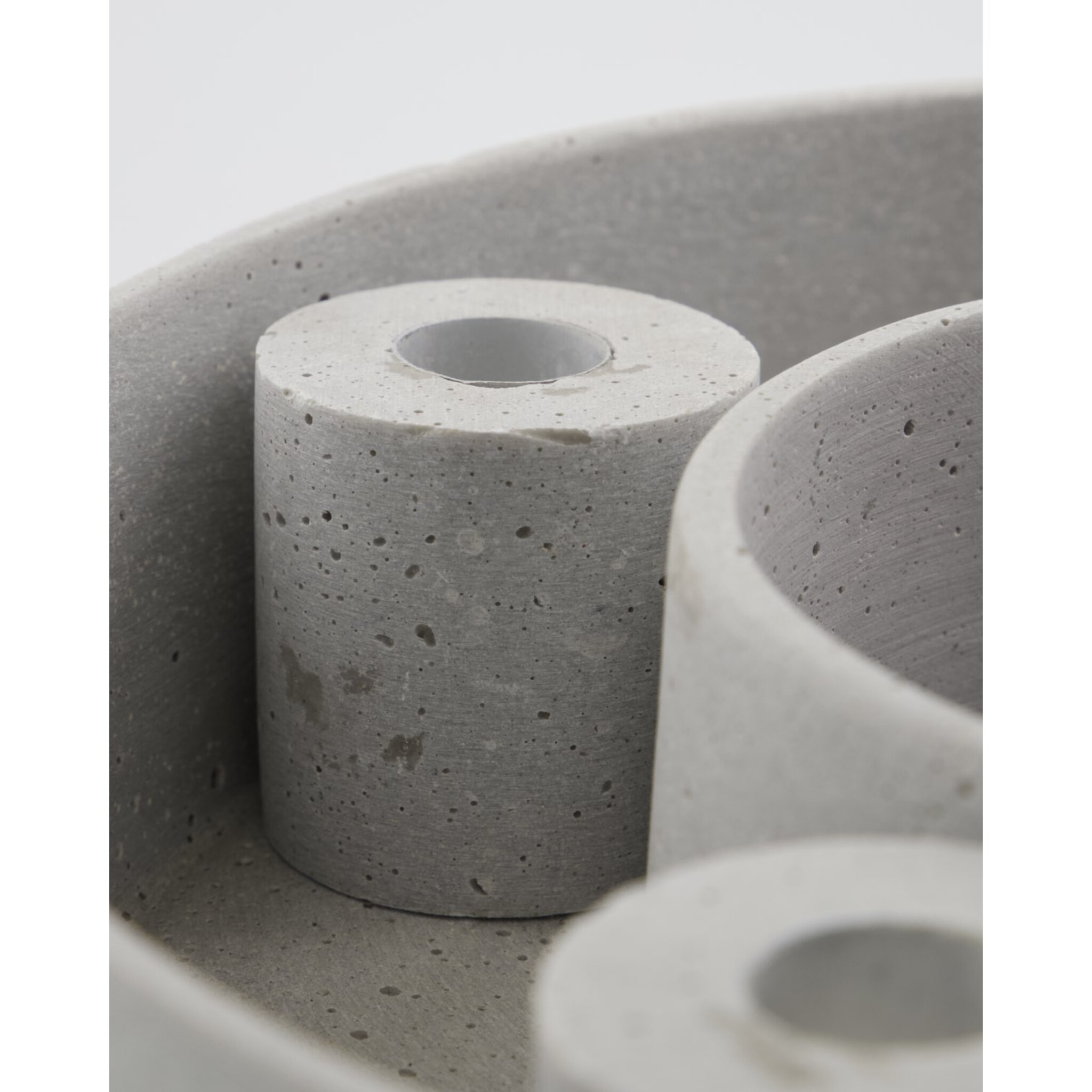 Kerzenständer The Ring, grau Ø 26 cm, Höhe 6 cm