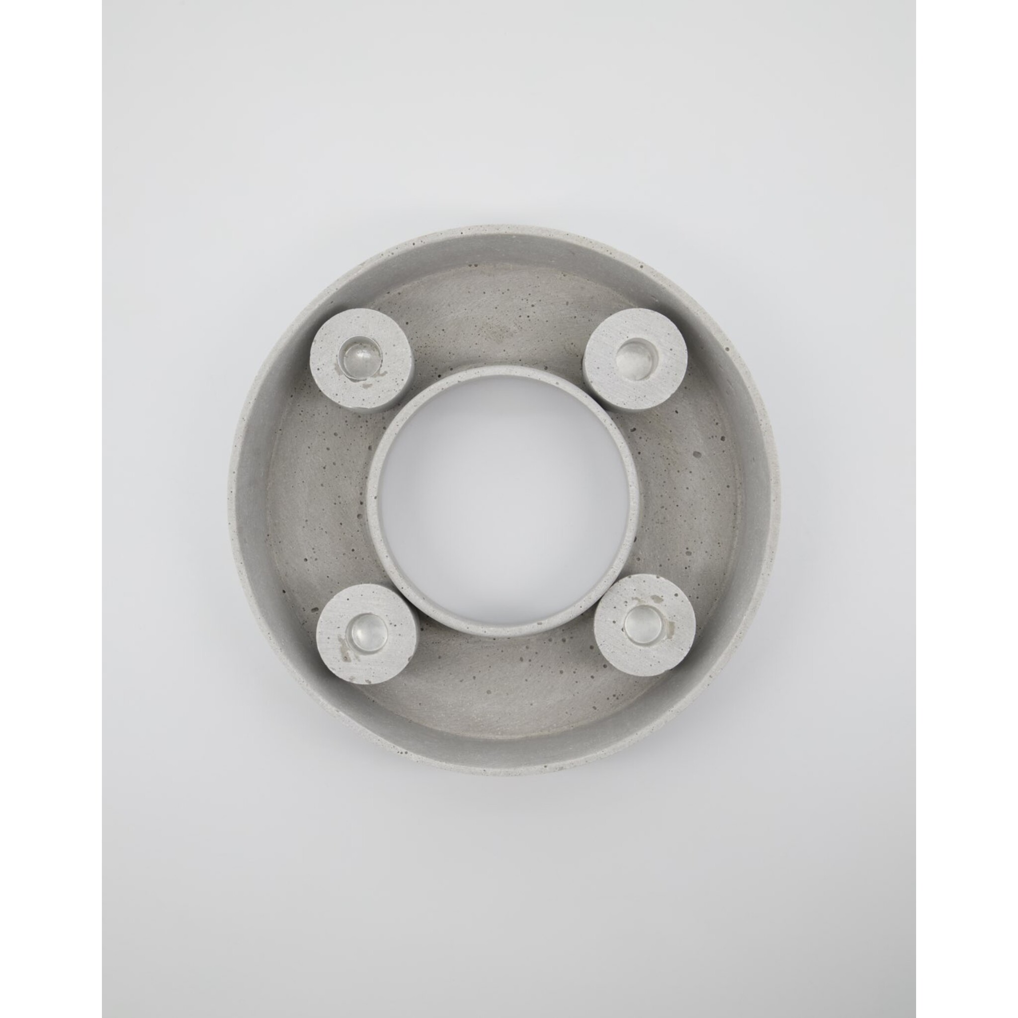 Kerzenständer The Ring, grau Ø 26 cm, Höhe 6 cm