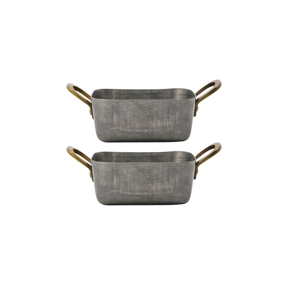 Mini-Auflaufformen Presentation 2er, silber 