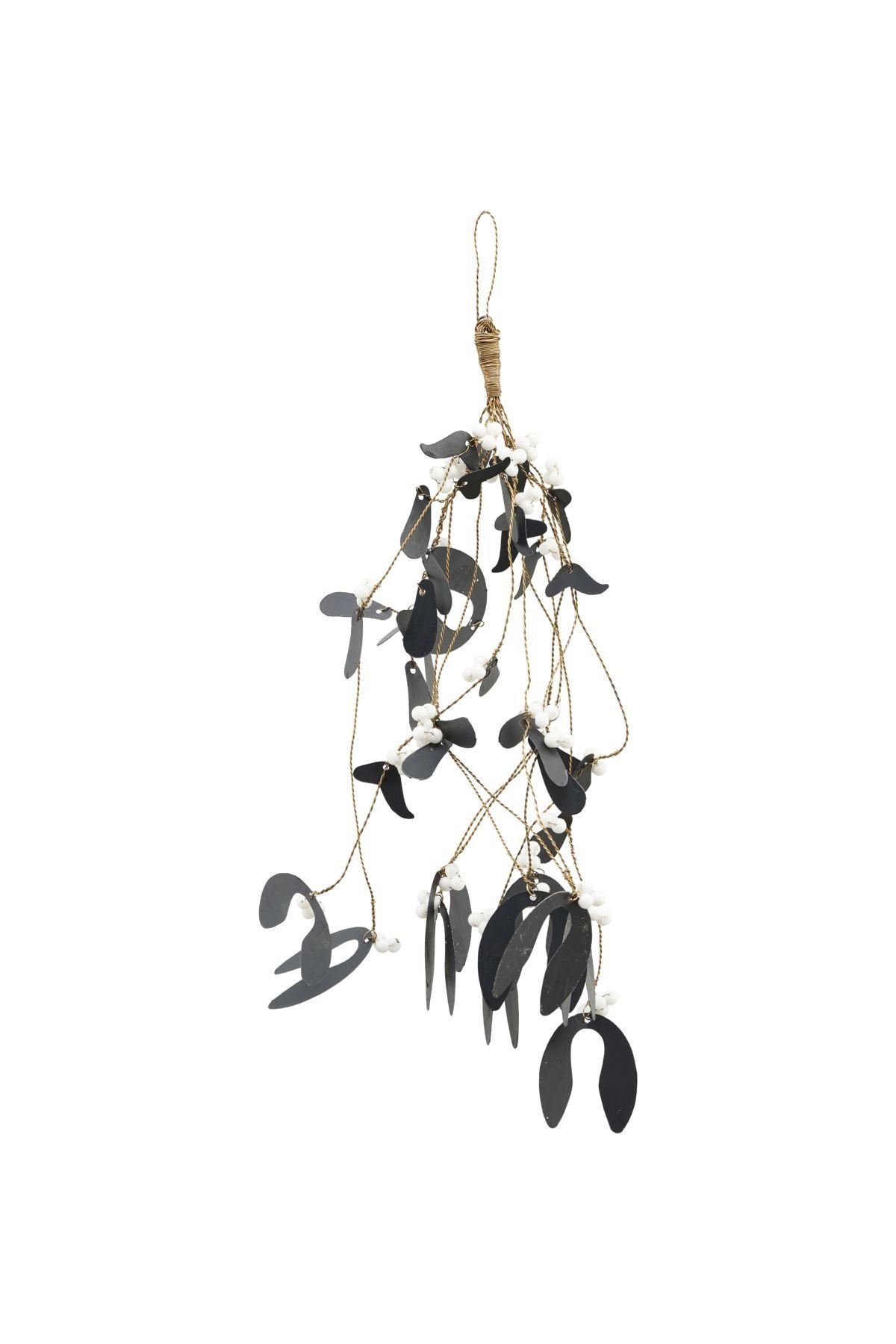 Mistelzweig Ornament, schwarz 35 x 15cm