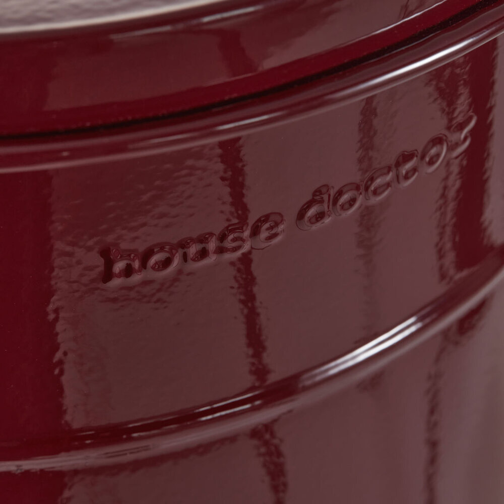 Mülleimer HDSono aus Metall, bordeaux 