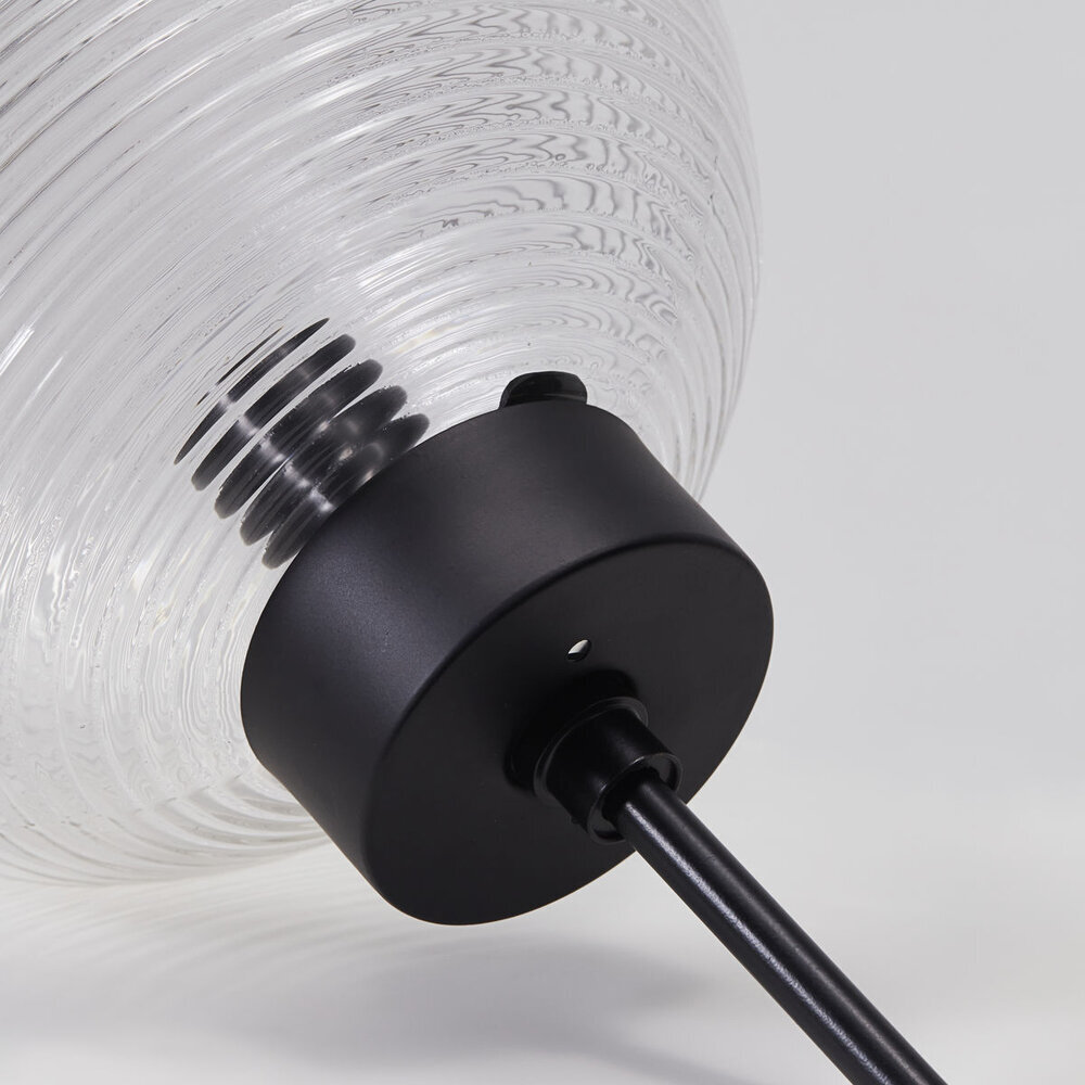 Pendelleuchte Gaia aus Glas, klar Ø25 x H39 cm