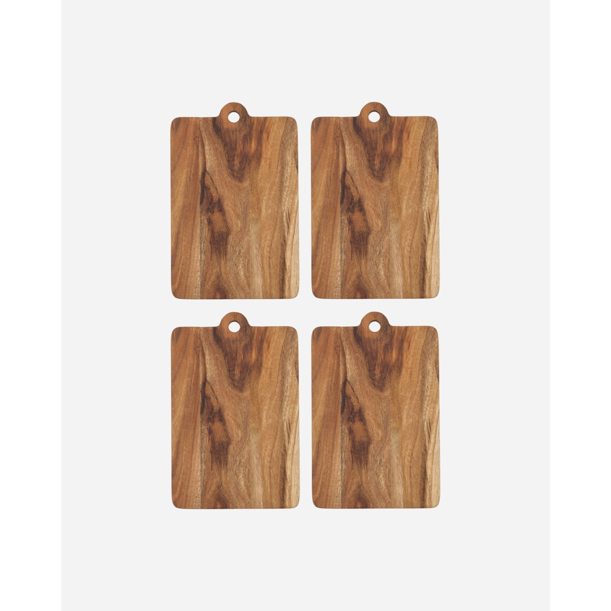 Schneidebrett Butter 4er Set aus Akazienholz, natur 