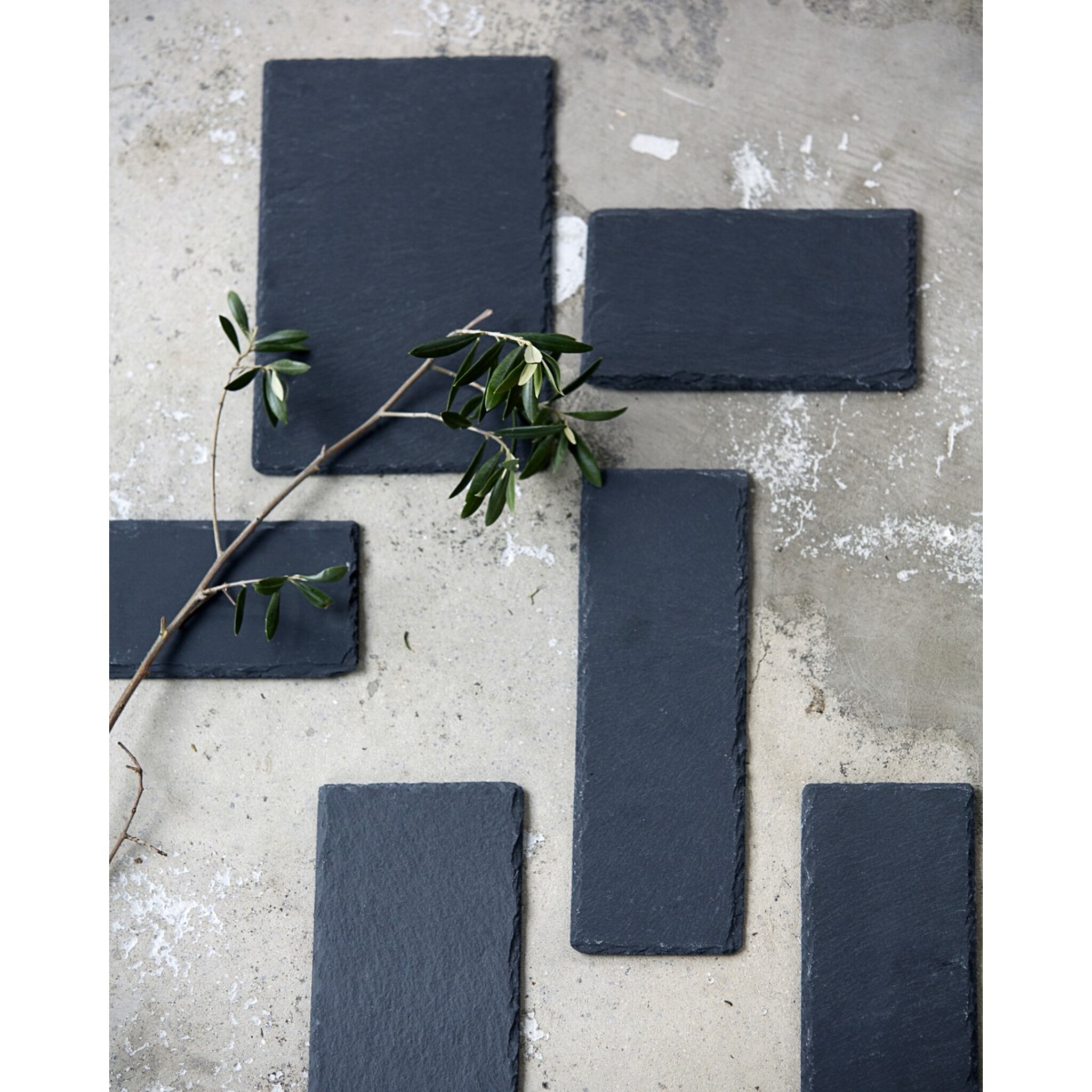 Servierbrett Slate, Schieferplatte, grau