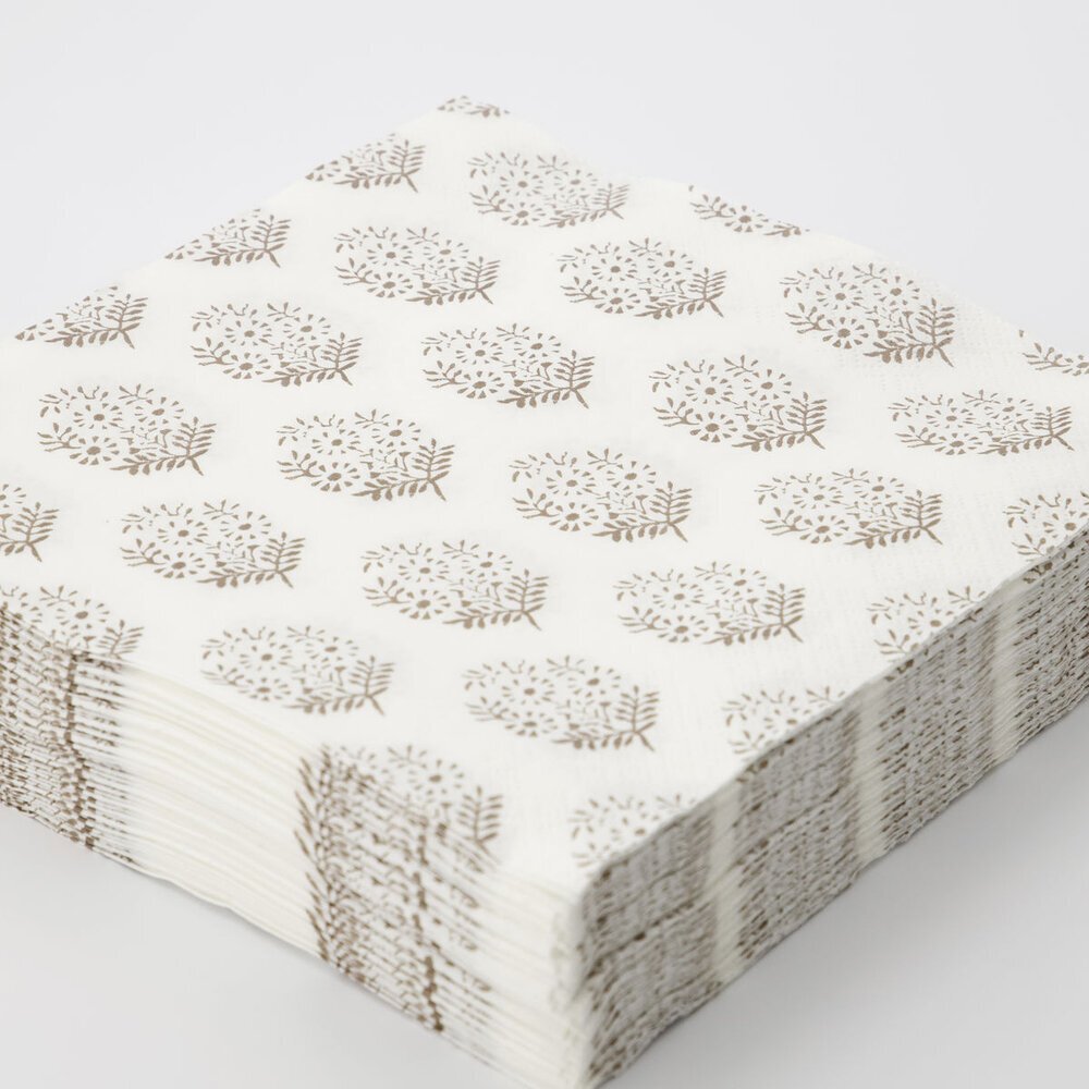 Servietten Bouquet hellbraun, hellbraun 