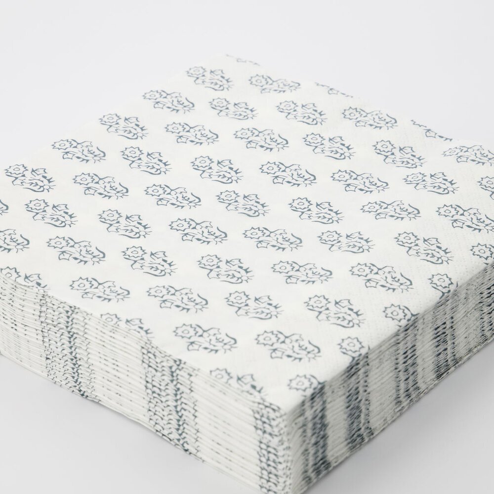 Servietten Flower grau, grau 
