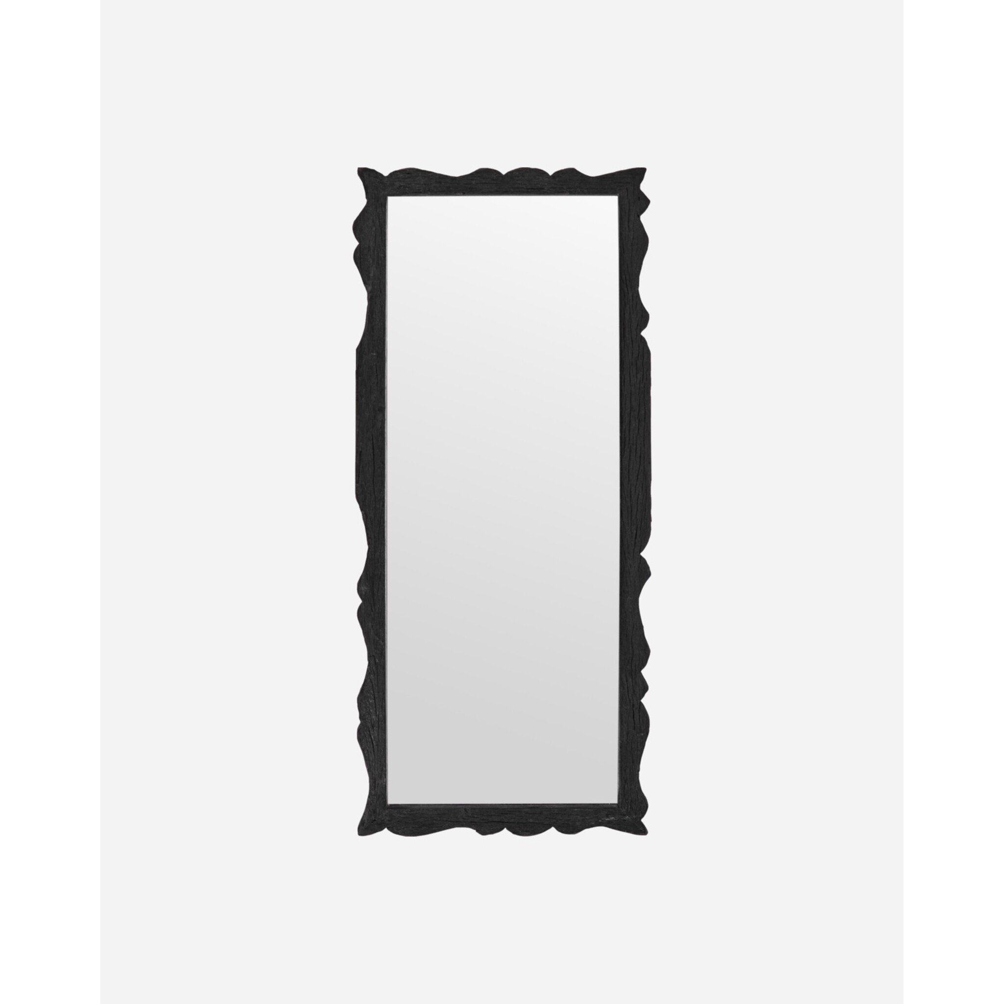 Spiegel Carve mit Holzrahmen, schwarz 75 x 32 cm