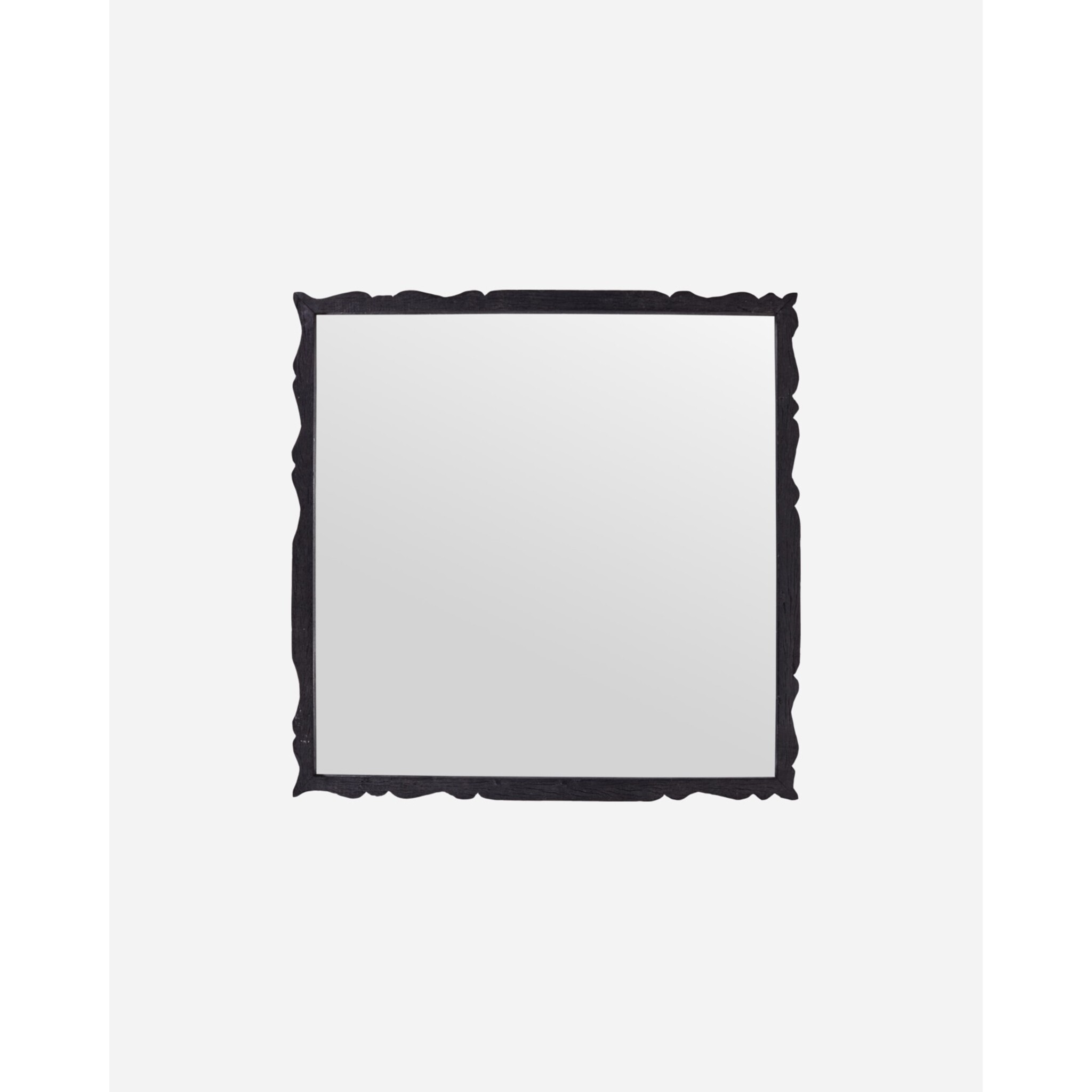 Spiegel Carve mit Holzrahmen, schwarz 75 x 75 cm