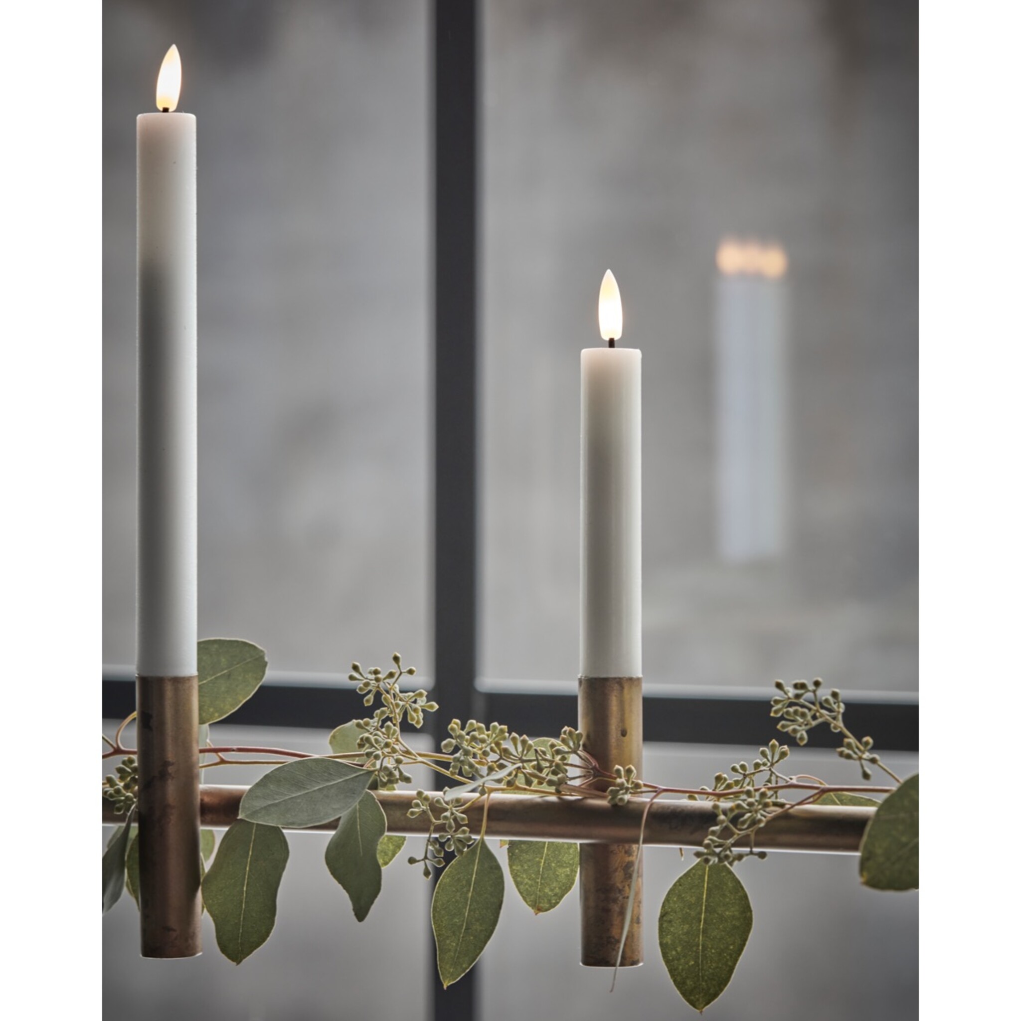 Stabkerze mit Timer Funktion HDLED, weiss 16 cm, Ø 2 cm