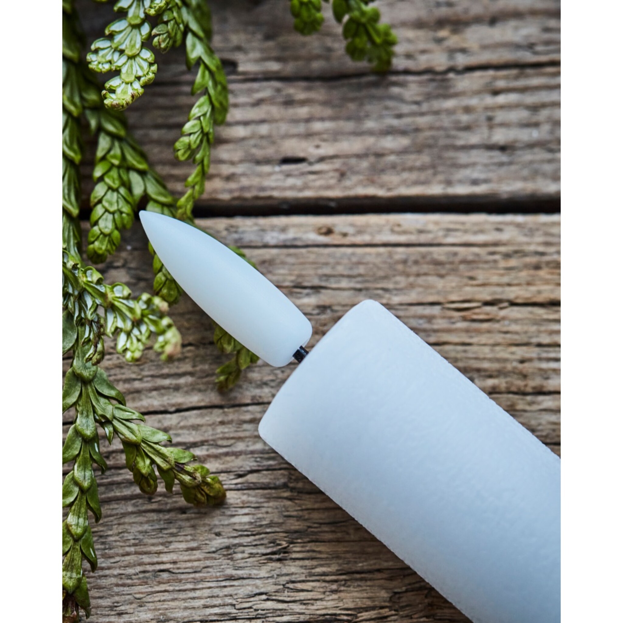 Stabkerze mit Timer Funktion HDLED, weiss 24 cm, Ø 2 cm