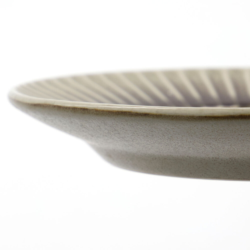 Teller HDPleat, grau Höhe 2 cm, ∅ 16 cm