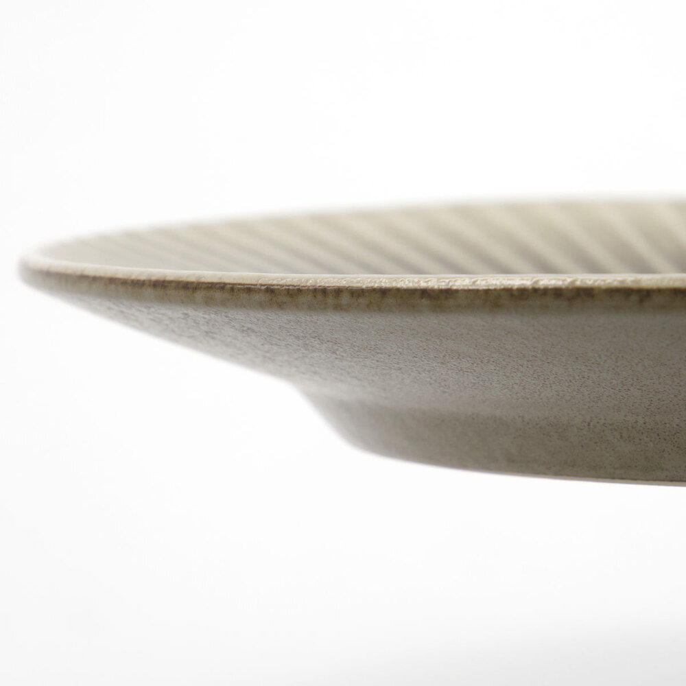 Teller HDPleat, grau Höhe 2 cm, ∅ 22 cm