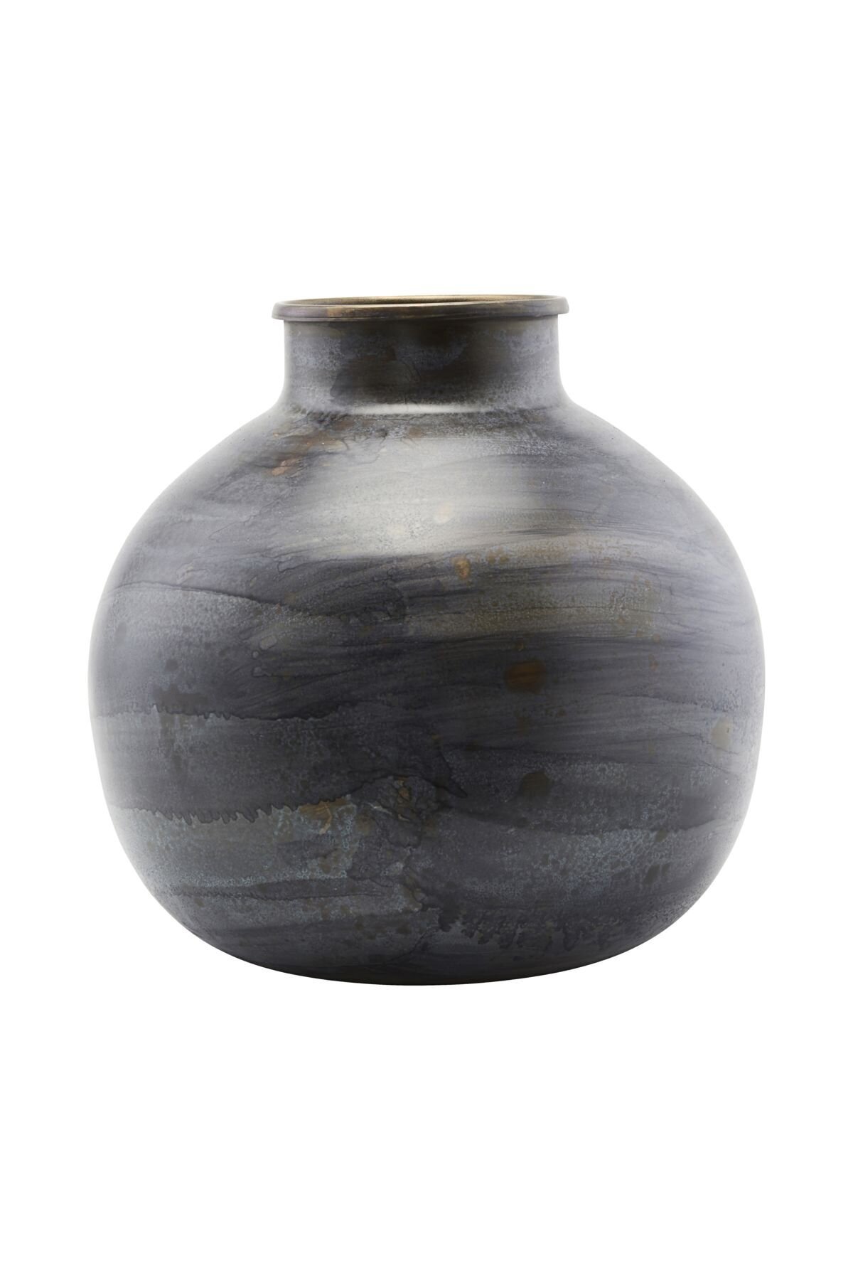 Vase Etnik bauchig, blau 