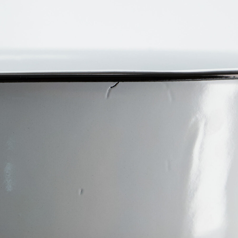 Waschschüssel Emaille, weiss Höhe 12 cm, ∅ 40 cm