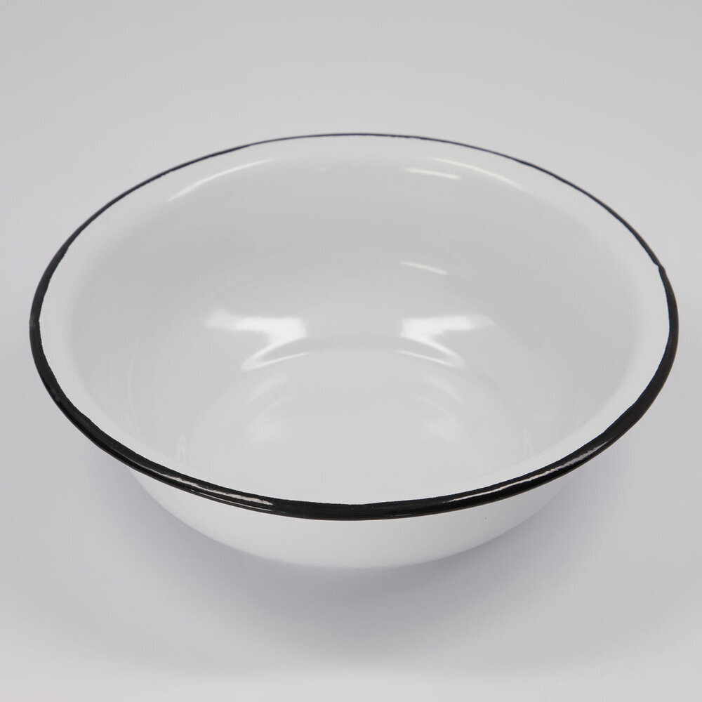 Waschschüssel Emaille, weiss Höhe 6,2 cm, ∅ 20,2 cm