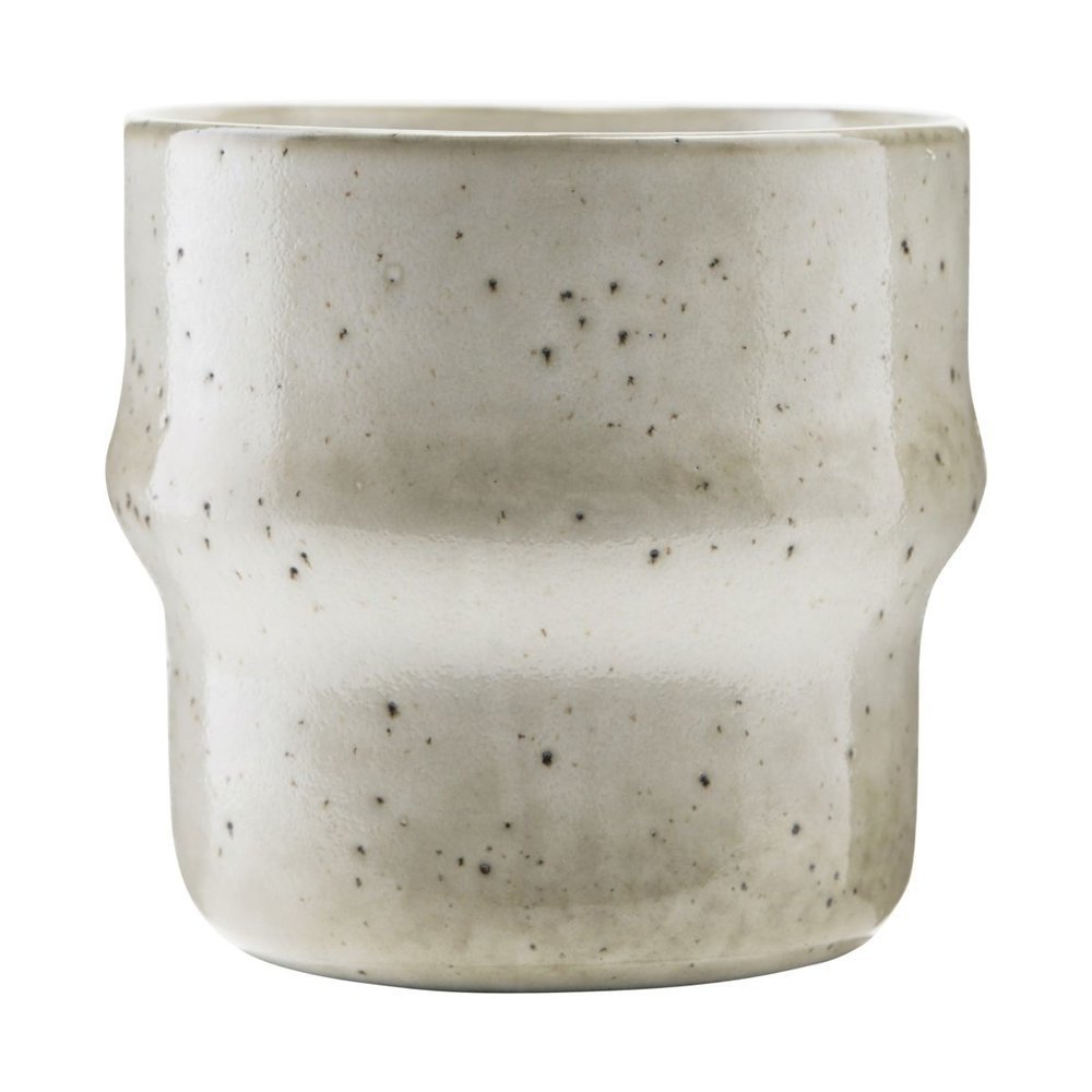 Steingut Becher Lake, grau 