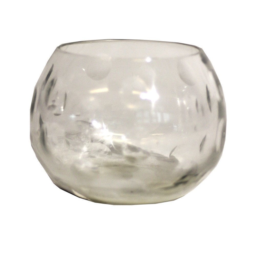 Teelichthalter aus Glas, transparent 