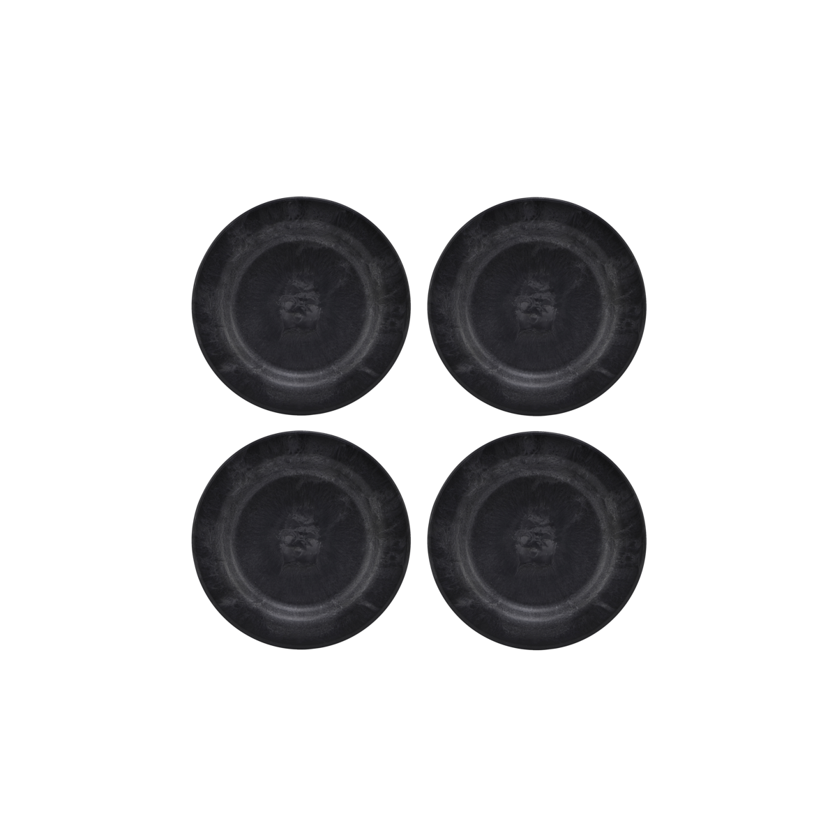 Teller Serveur 4er Set, schwarz Ø18 cm